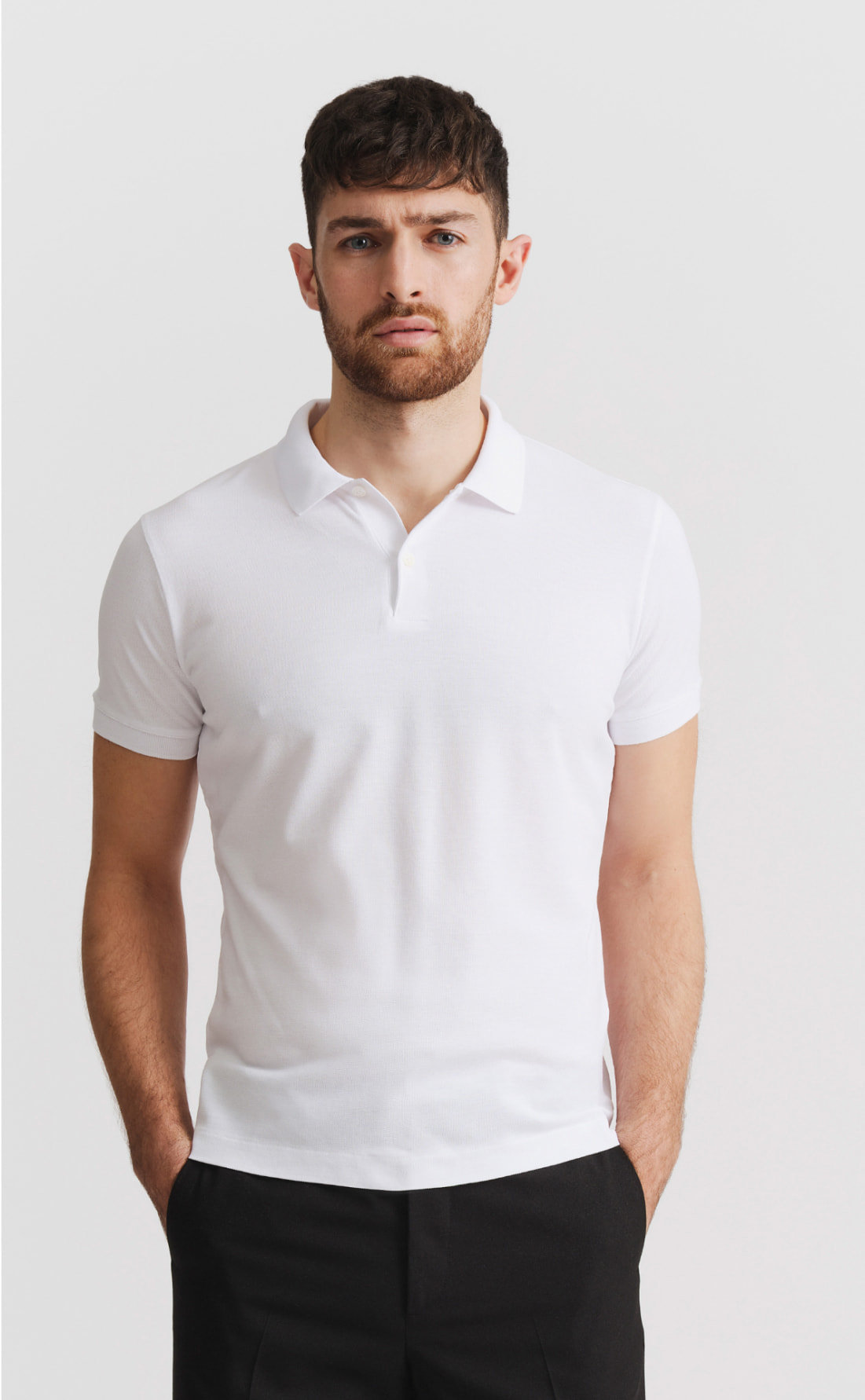 Custom Fitted Polo Shirt White Son of a Tailor