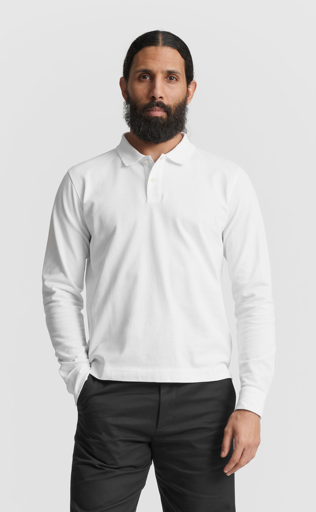 Custom Fitted Pique Polo Shirt Long Sleeve Son of a Tailor