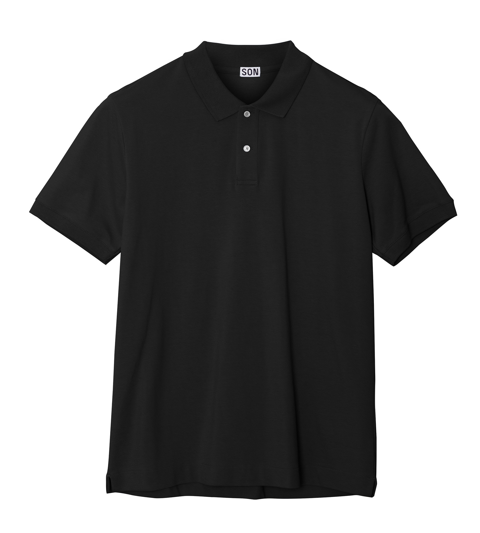Custom Fitted Pique Polo Shirt Black Son of a Tailor