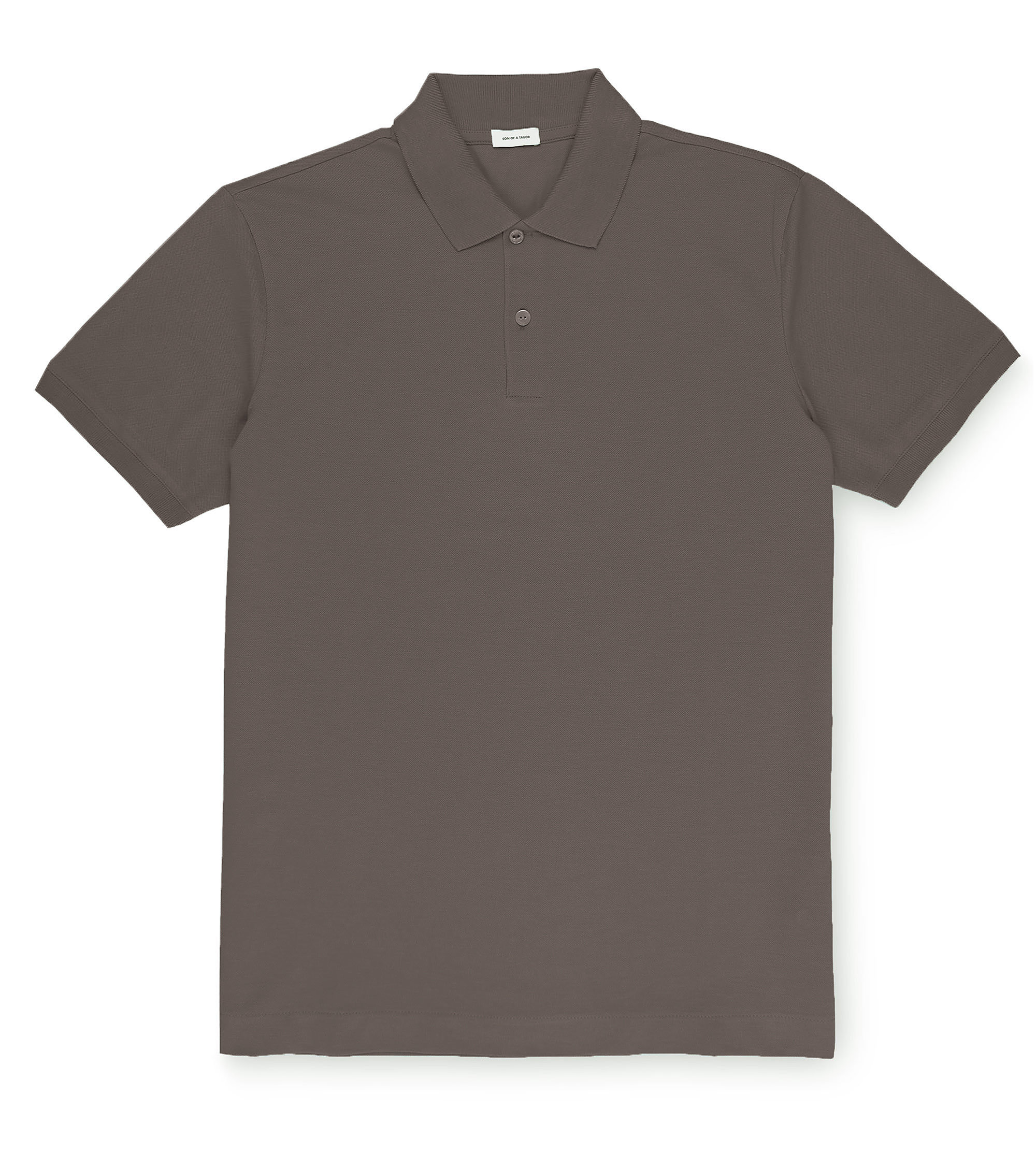 【2plan】Lopez Net Half Shirt Custom Fitted Pique Polo Shirt Mole | Son of a Tailor