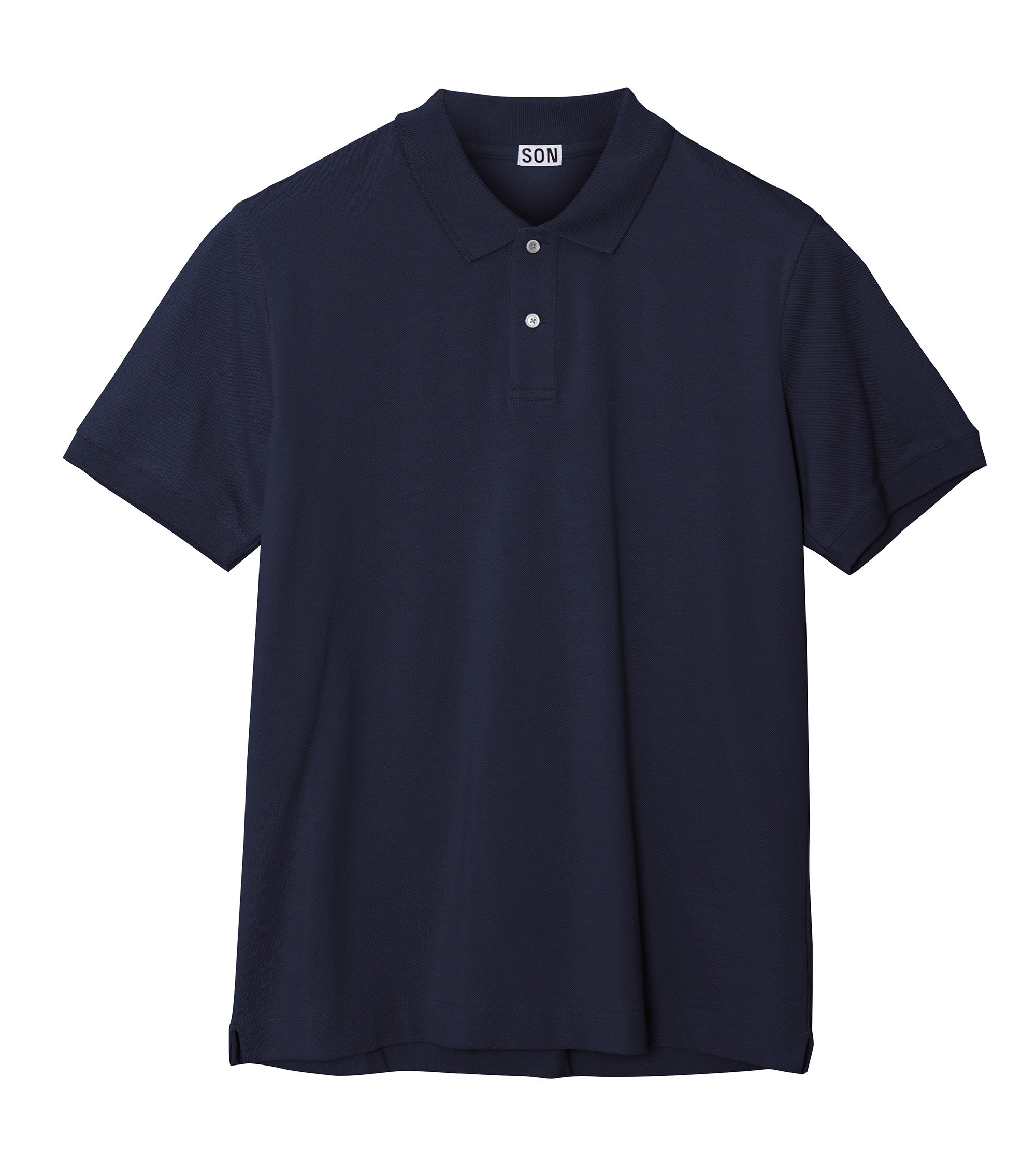 Custom Fitted Pique Polo Shirt Navy | Son of a Tailor