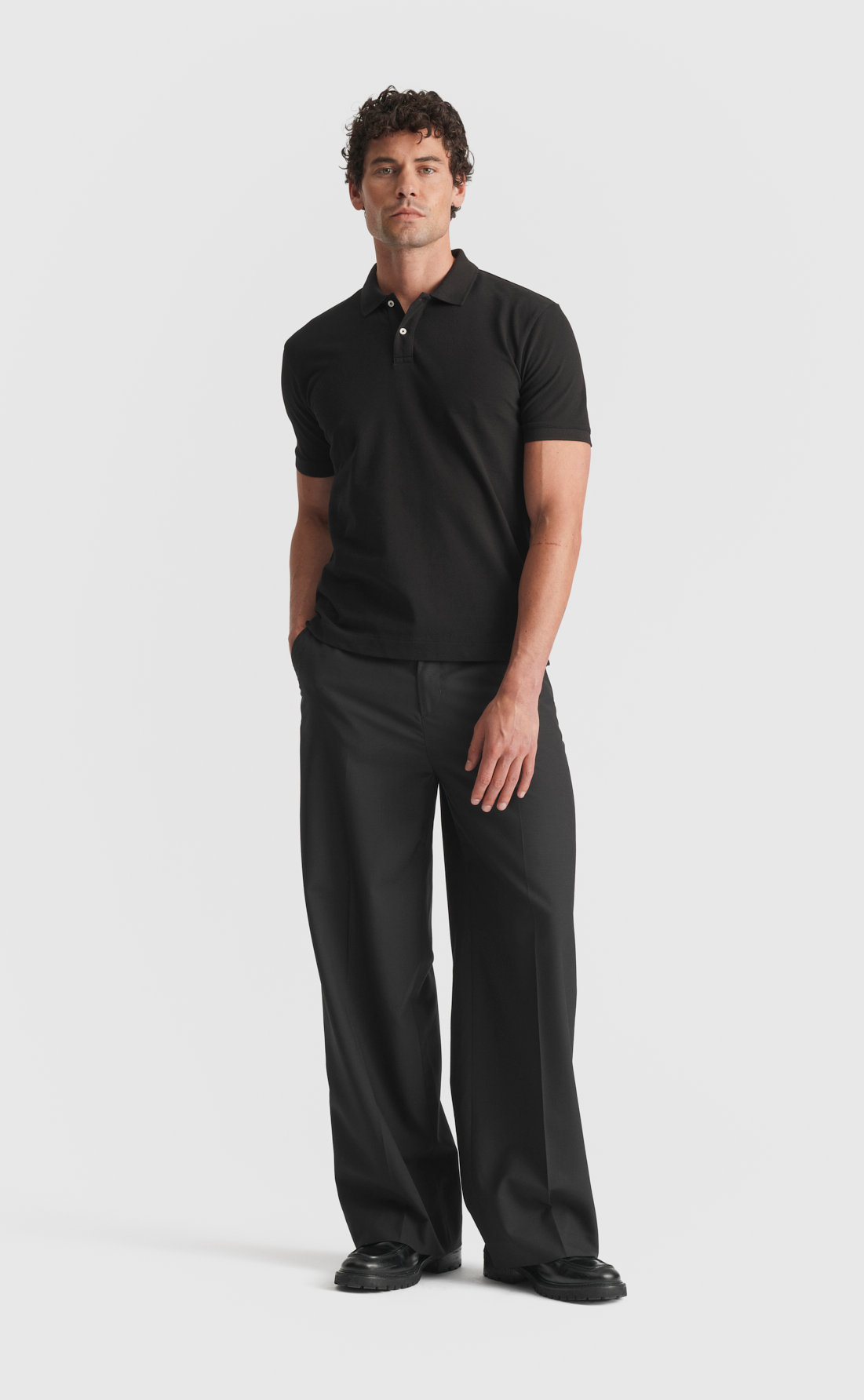 Pique Polo Shirt - Pique Polo Shirt - Black