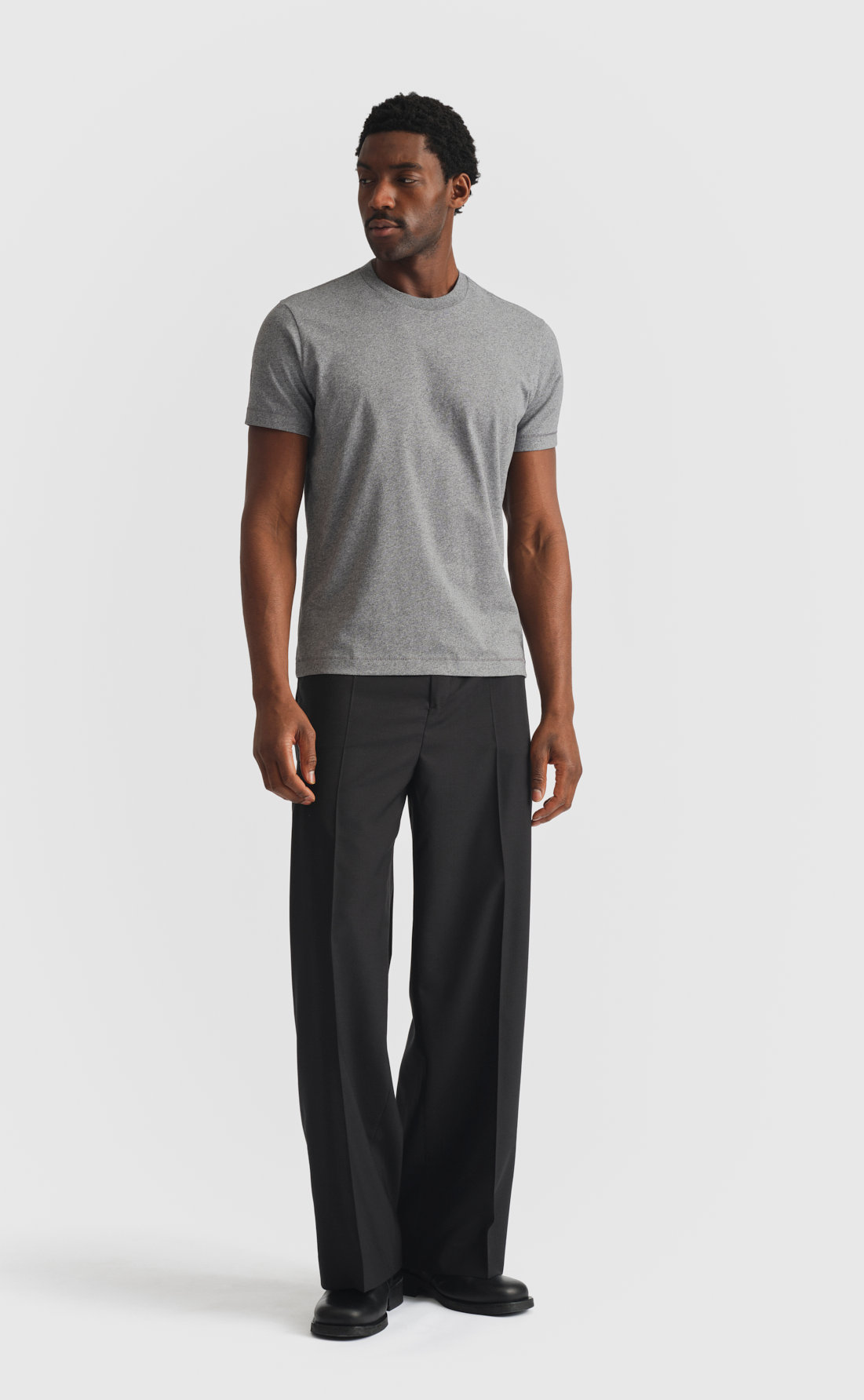 Cotton T-Shirt / Re-Spun in Re-Spun Grey