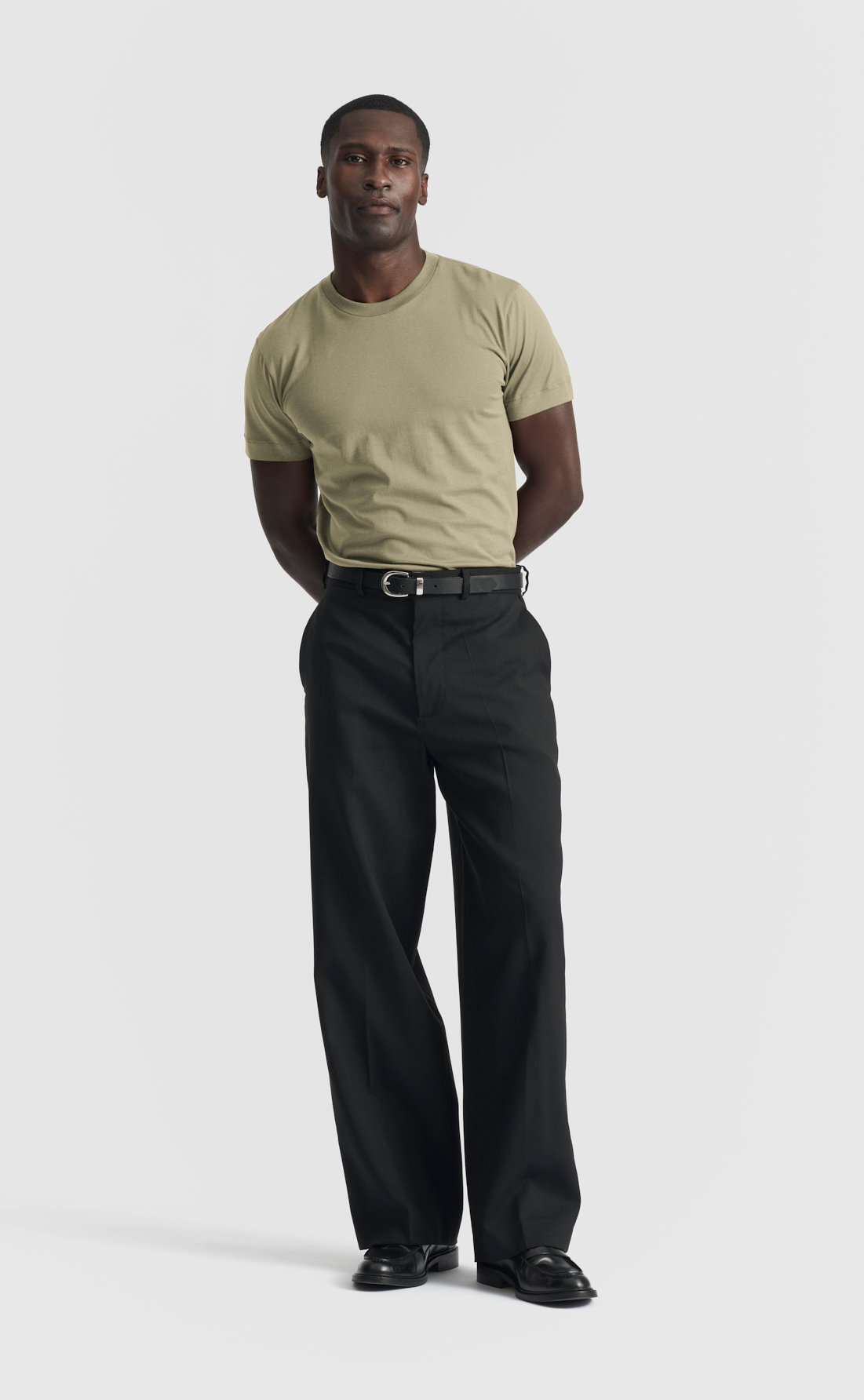 Silk T-Shirt in Dried Sage