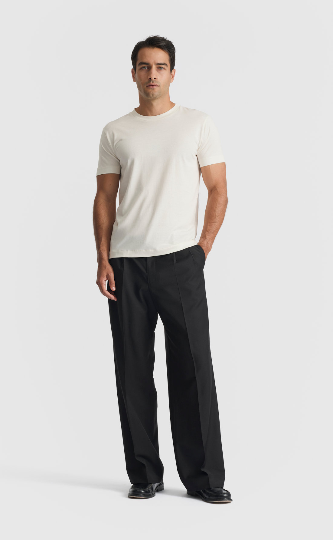 Silk T-Shirt in White Alyssum