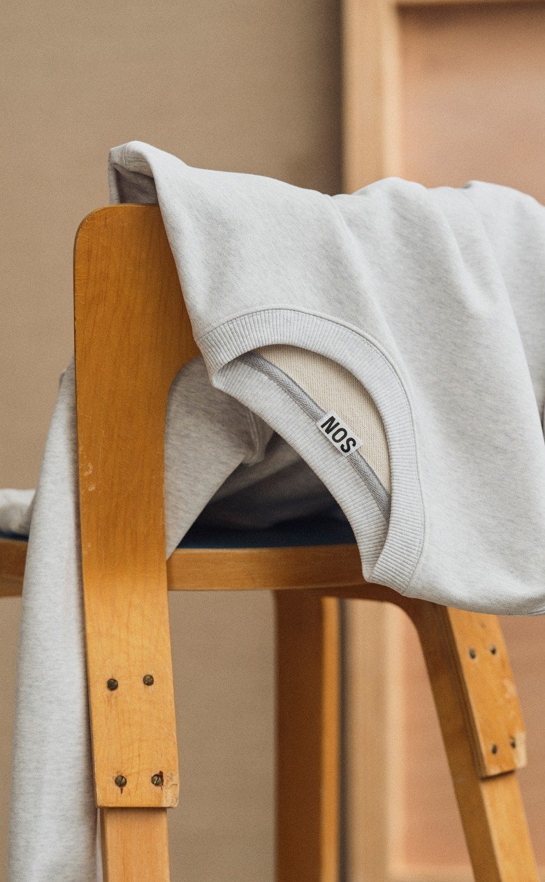 Custom Fitted Cotton Sweatshirt Light Grey | Son of a Tailor