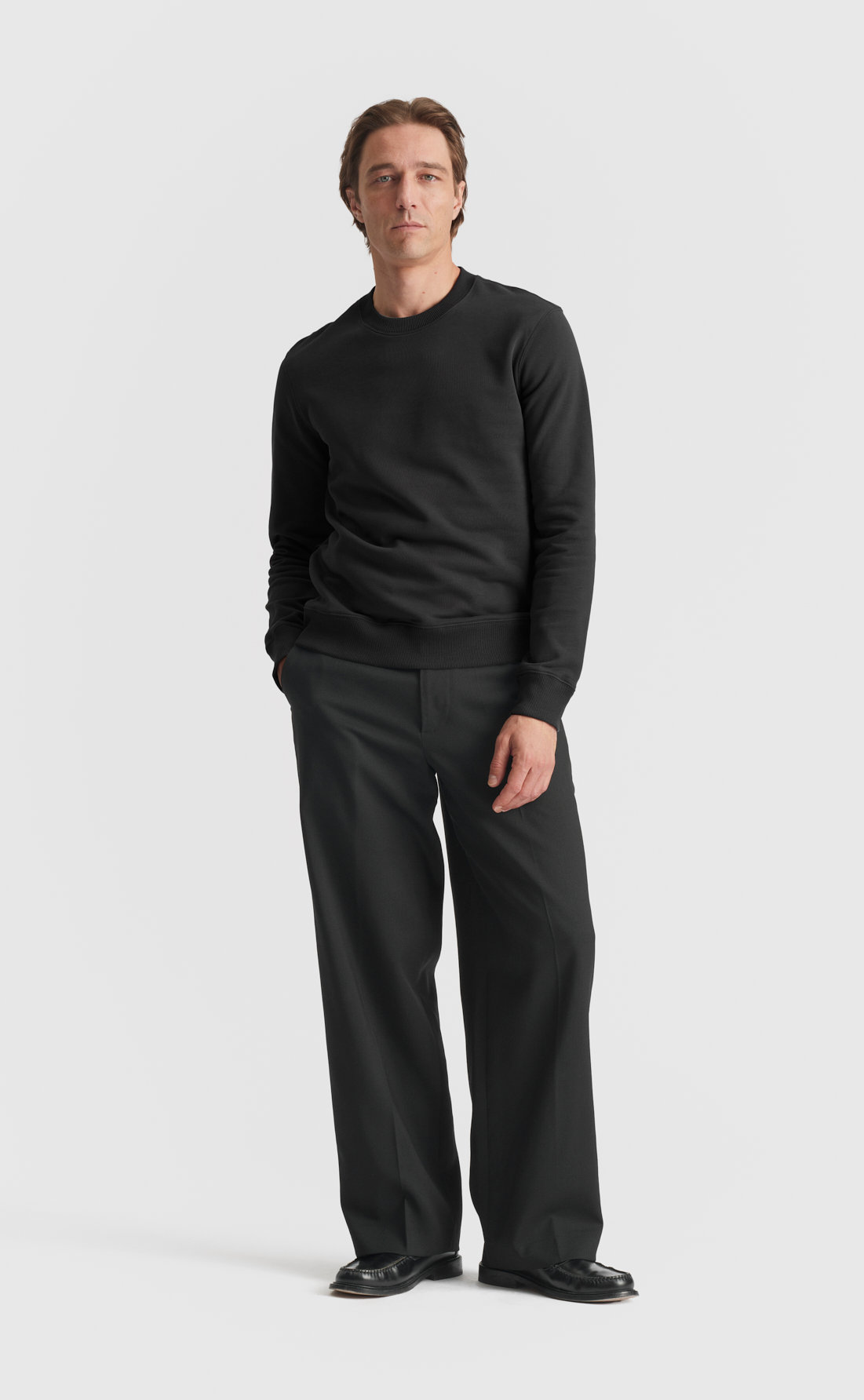 Cotton Sweatshirt in Black