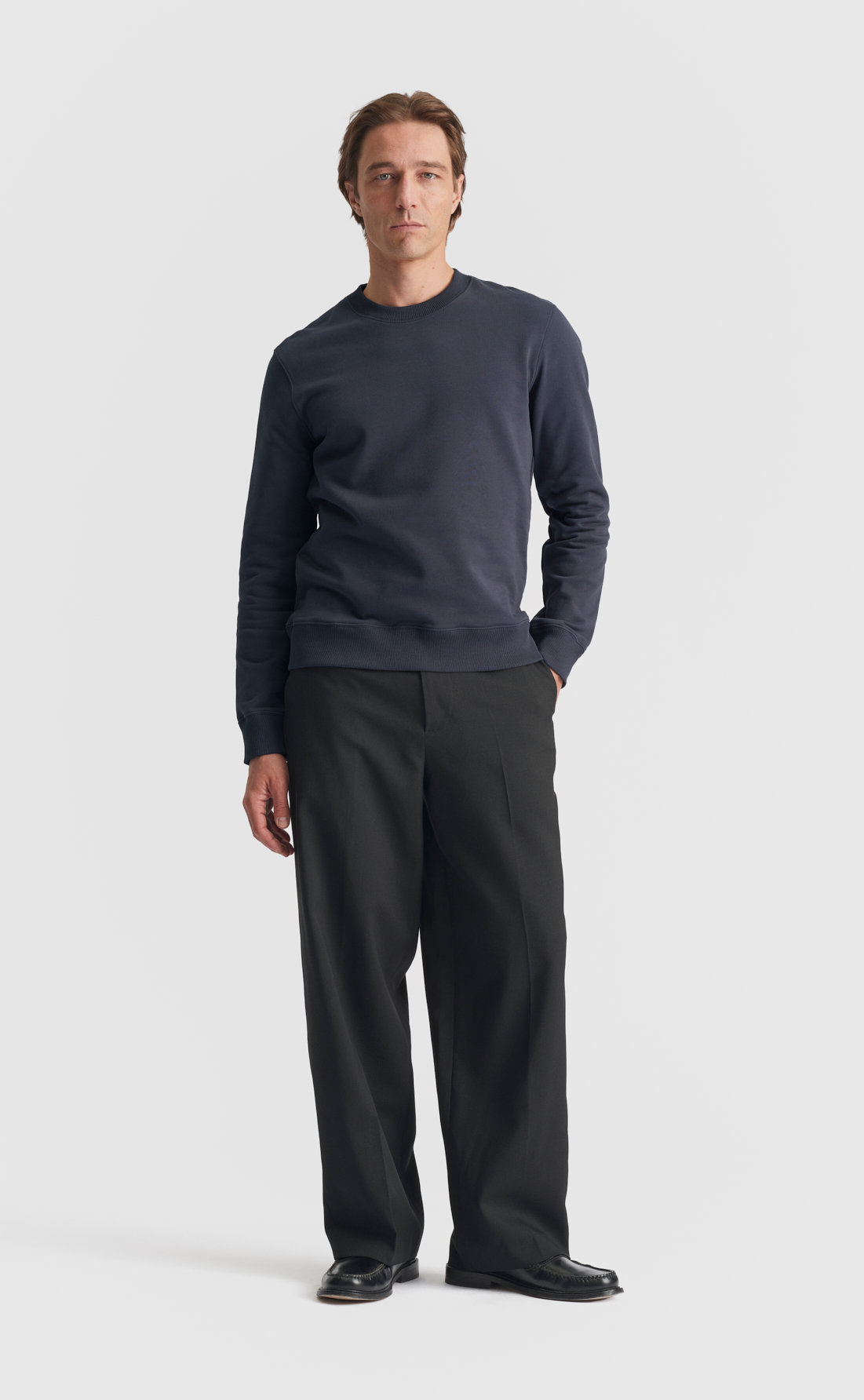 Cotton Sweatshirt in Deep Blue