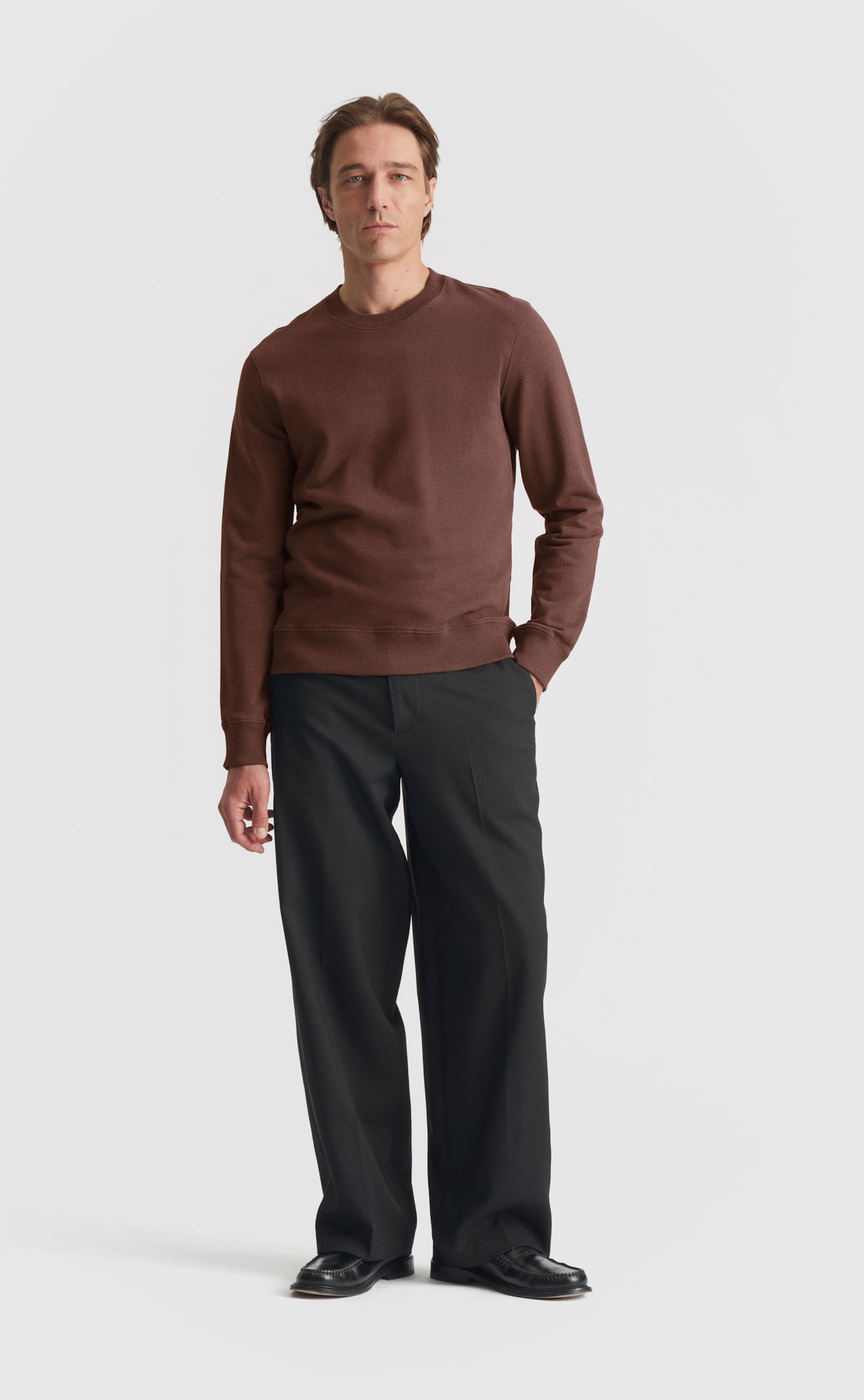 Cotton Sweatshirt in Mink