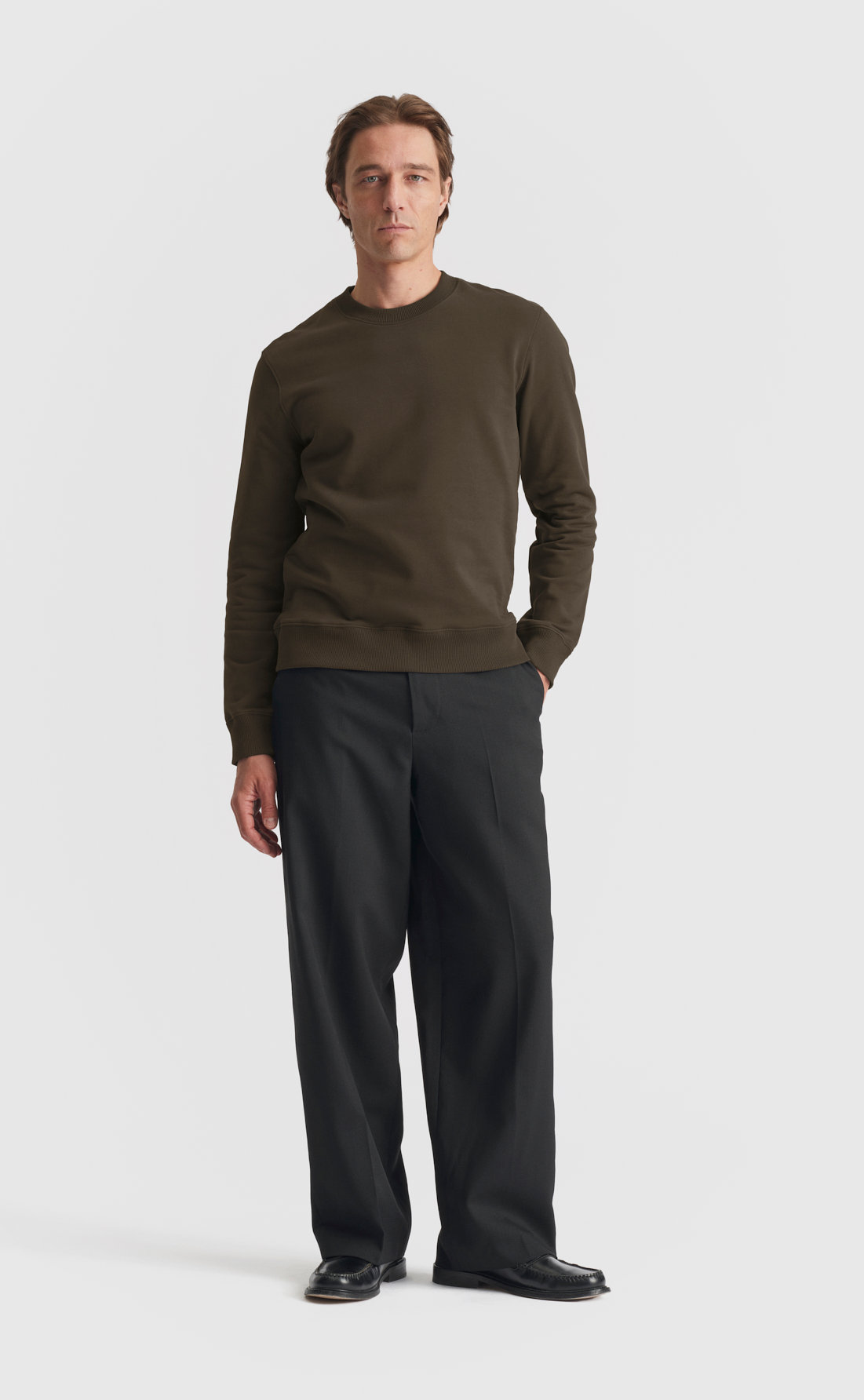 Cotton Sweatshirt in Wren