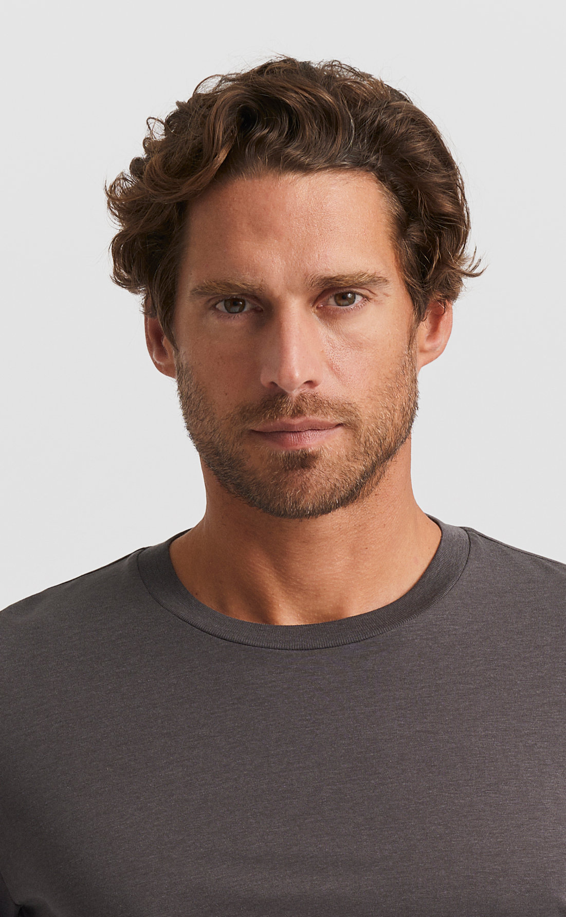 Custom Fitted Lyocell T-Shirt / Long-Sleeve Dark Grey | Son