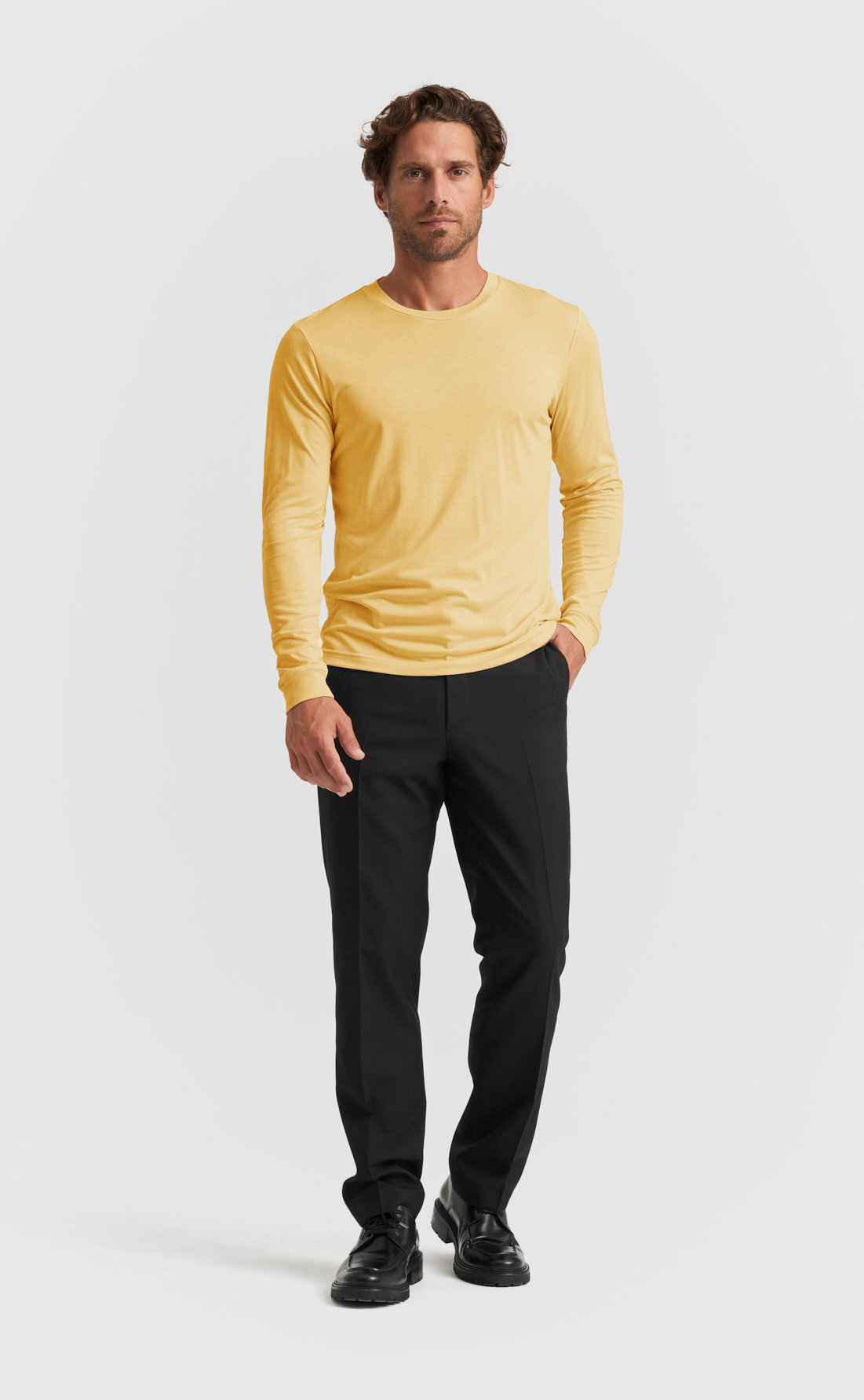 Lyocell T-Shirt / Long-sleeve in Marigold