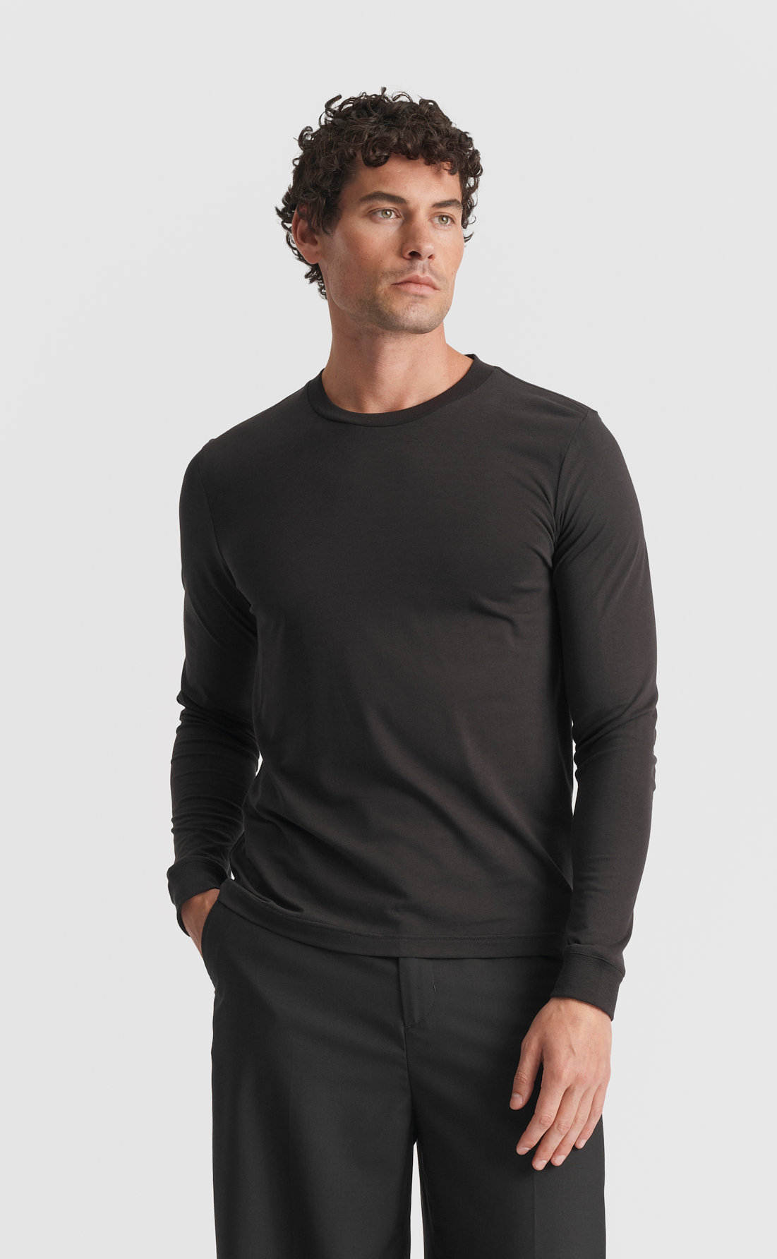 Custom Fitted Lyocell T Shirt Long Sleeve