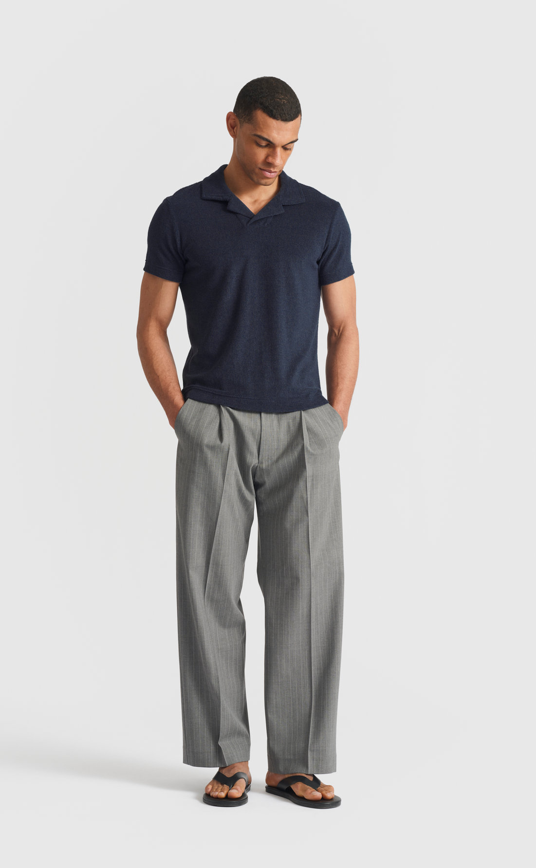 ★23SS★【COVERNAT】★Open collar pocket T-shir.t★ BSM16NVY_Front1_Clip.jpg?v=