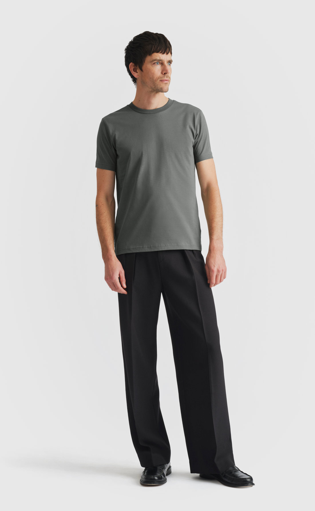 Cotton T-Shirt / Medium Weight in Castor Grey