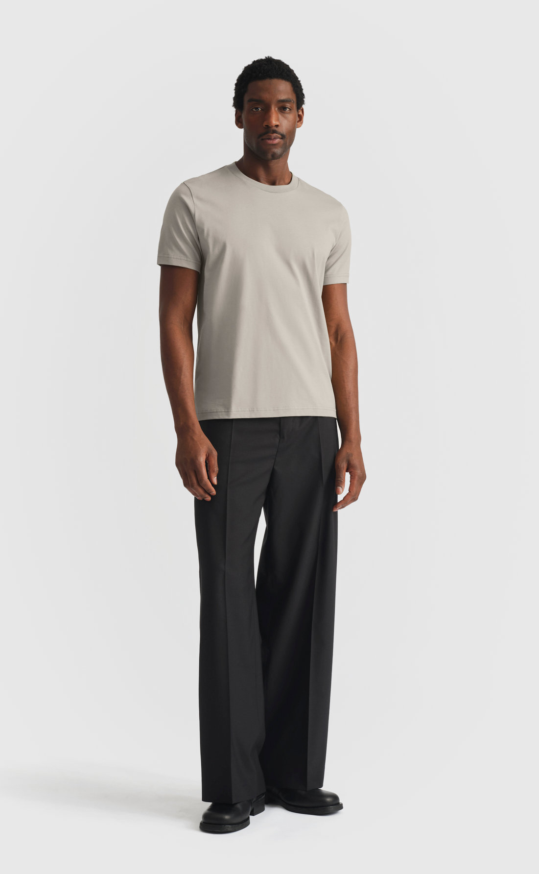Cotton T-Shirt in Ghost Grey