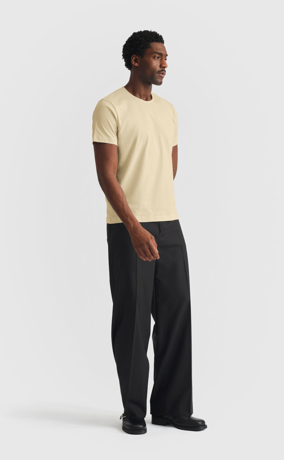 Cotton T-Shirt / Single Stitch in Green Haze