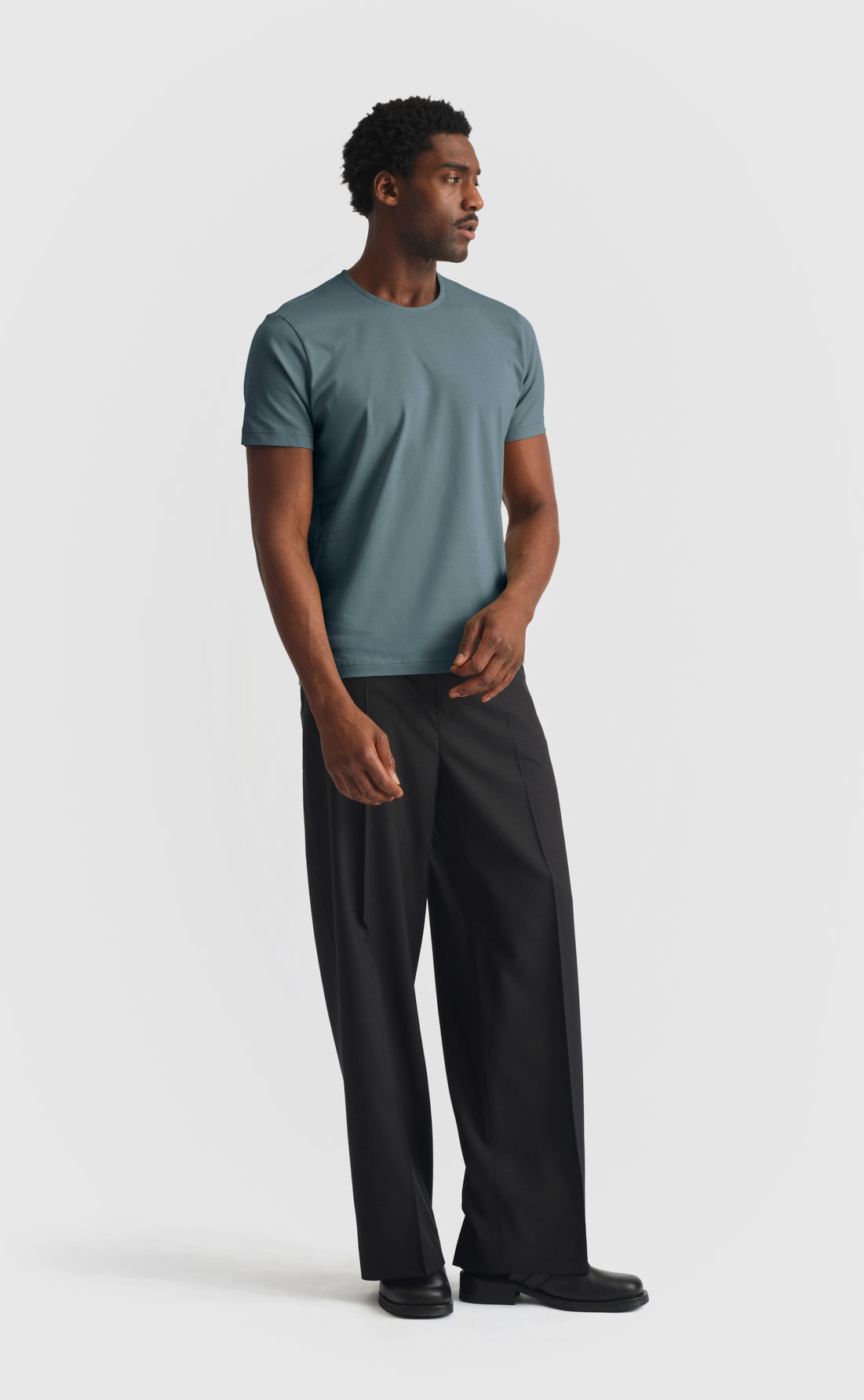 Cotton T-Shirt / Single Stitch in Stormy Weather