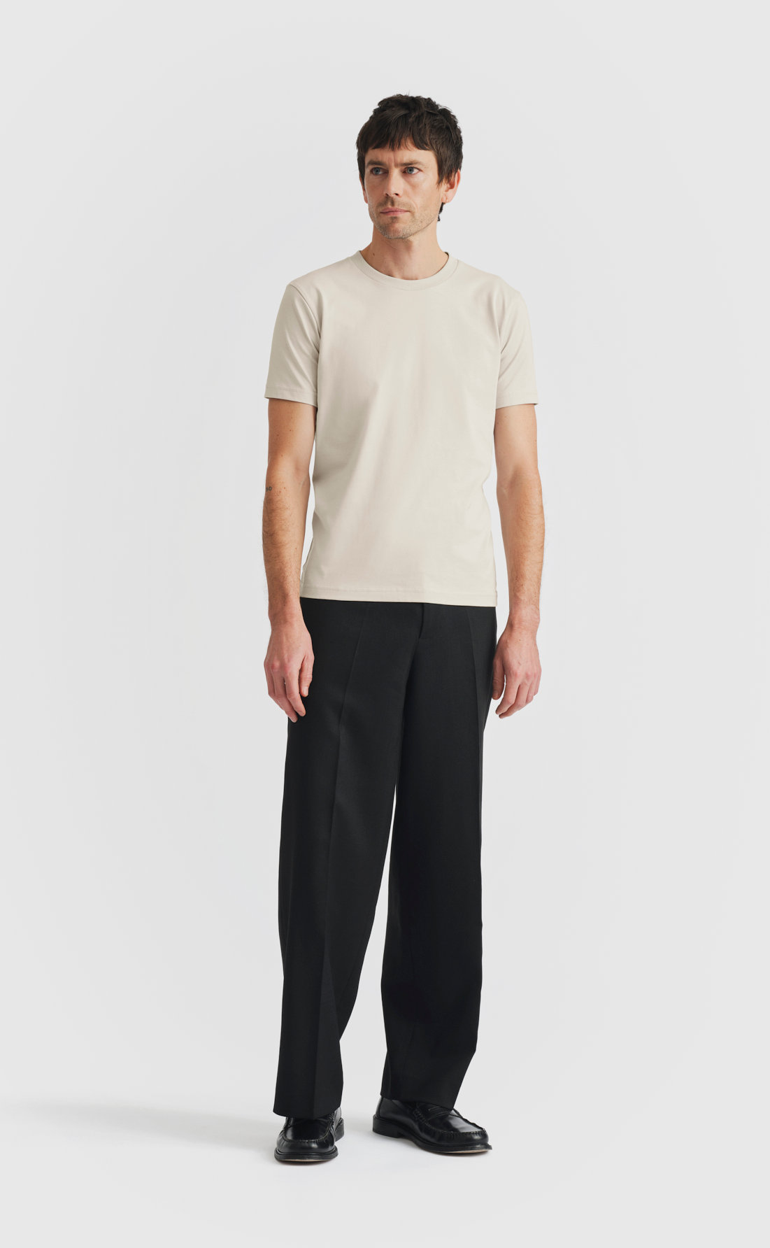 Cotton T-Shirt in White Onyx