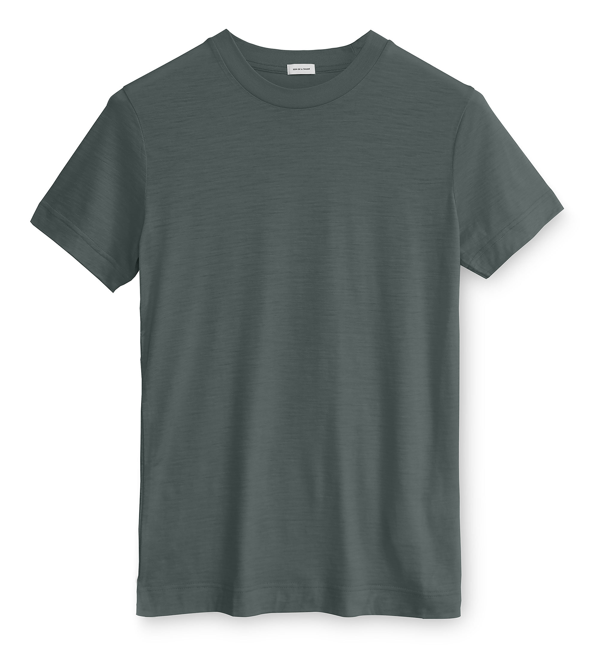 Custom Fitted Wool Hi-Neck T-Shirt Sedona Sage | Son of a Tailor