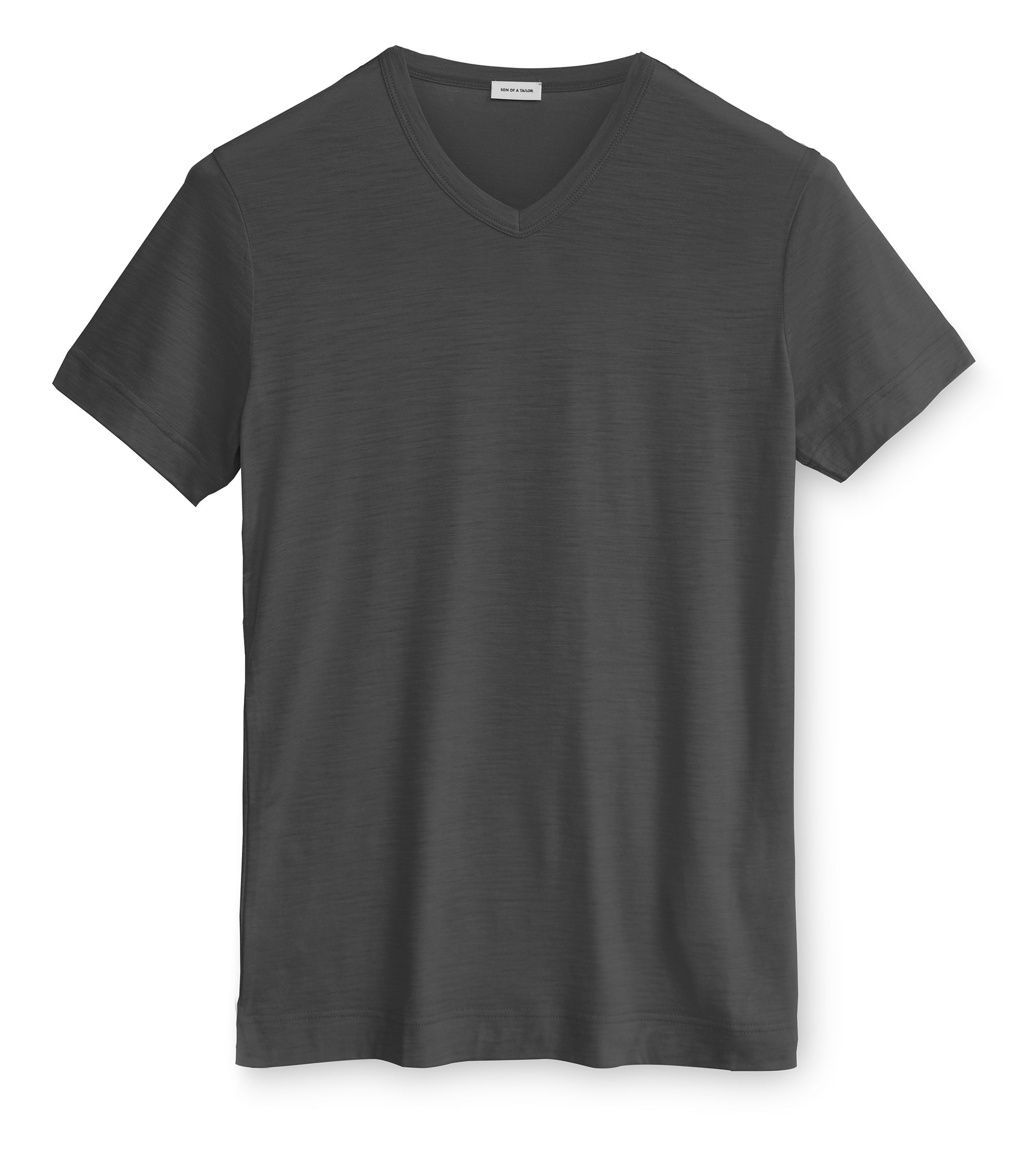 Custom Fitted Wool T-Shirt Asphalt | Son of a Tailor