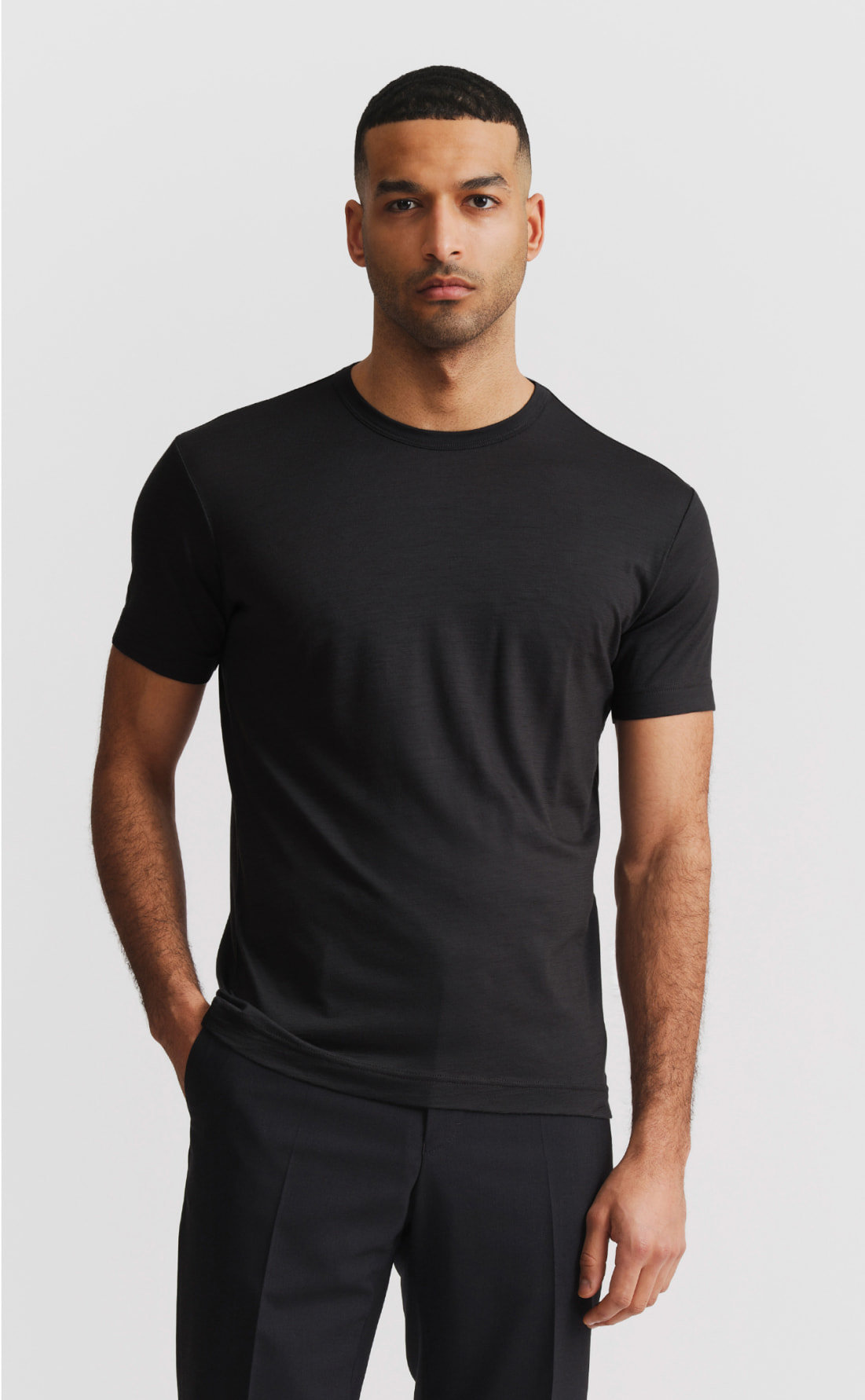 Custom Wool T-Shirt Black Son of a Tailor