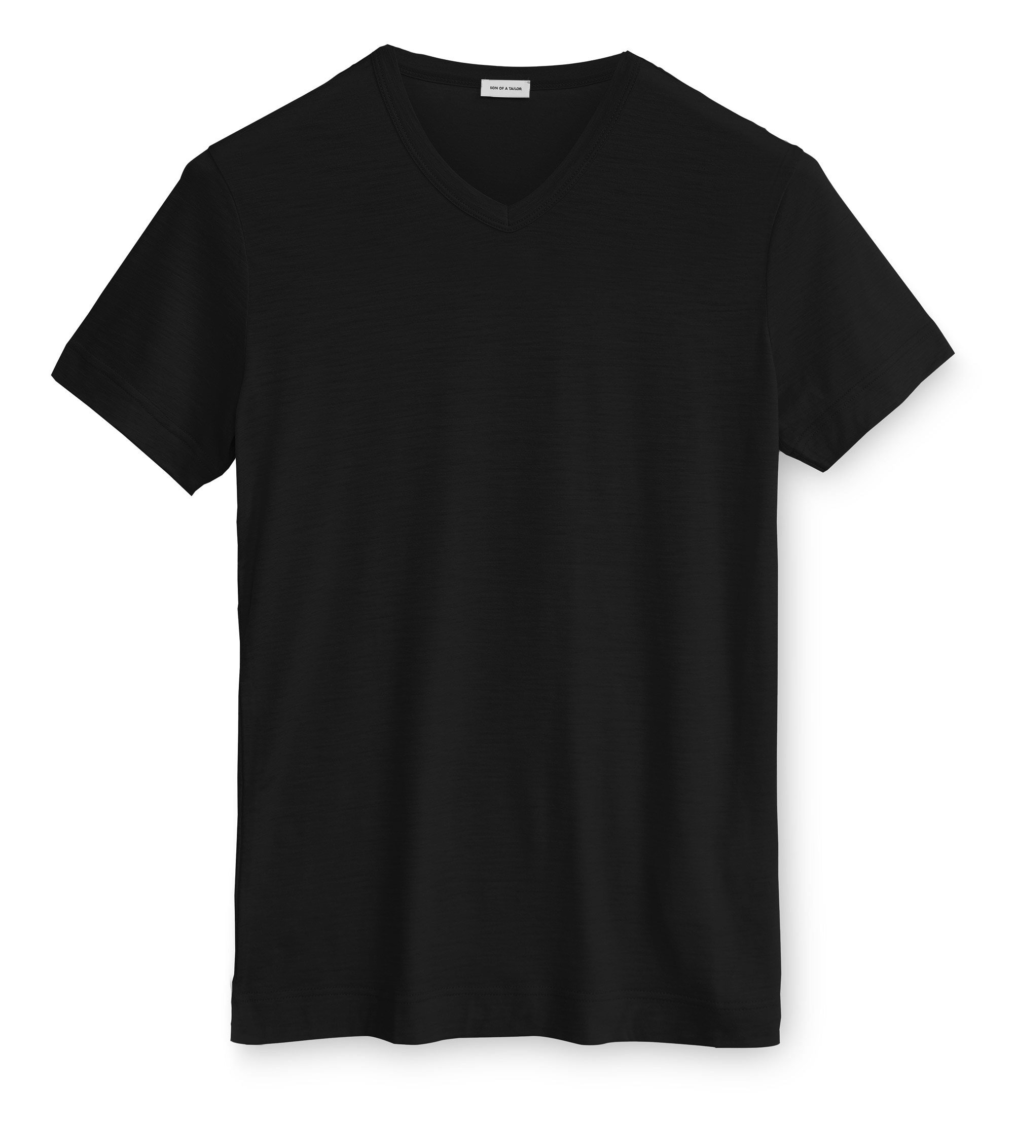 Custom Fitted Wool T-Shirt Black | Son of a Tailor