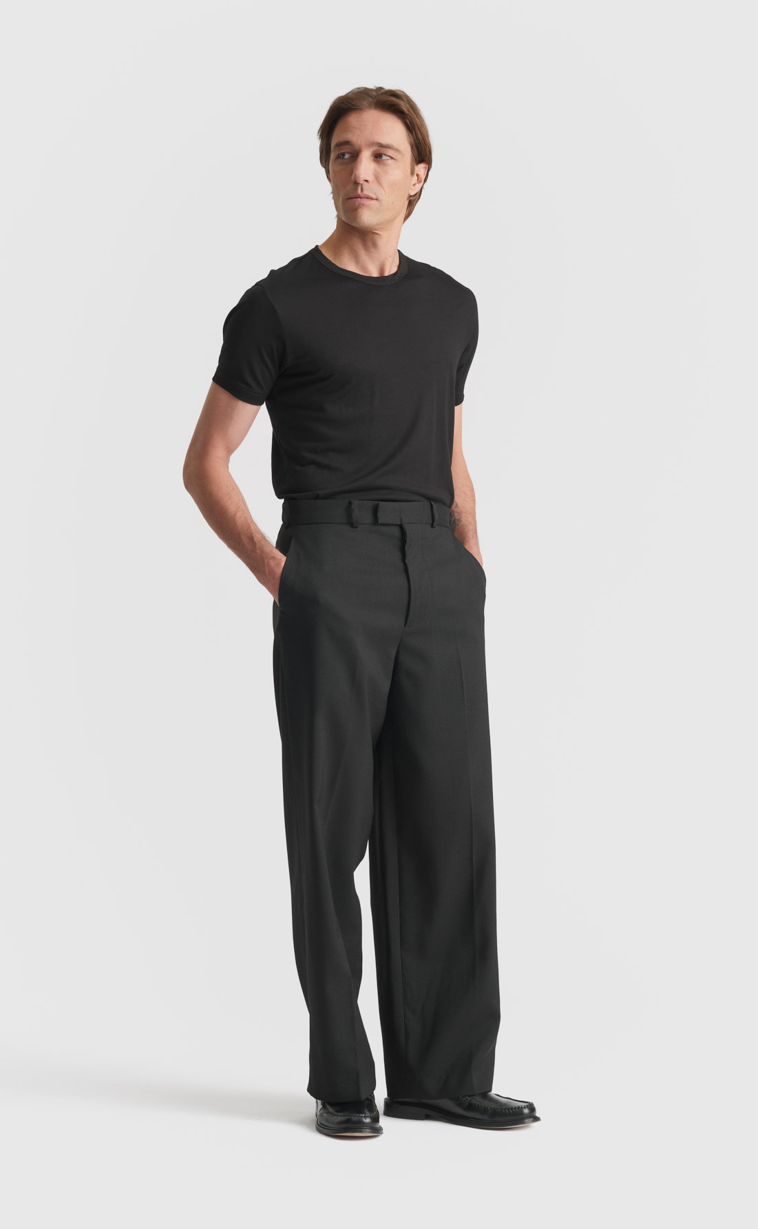 Wool T-Shirt in Black