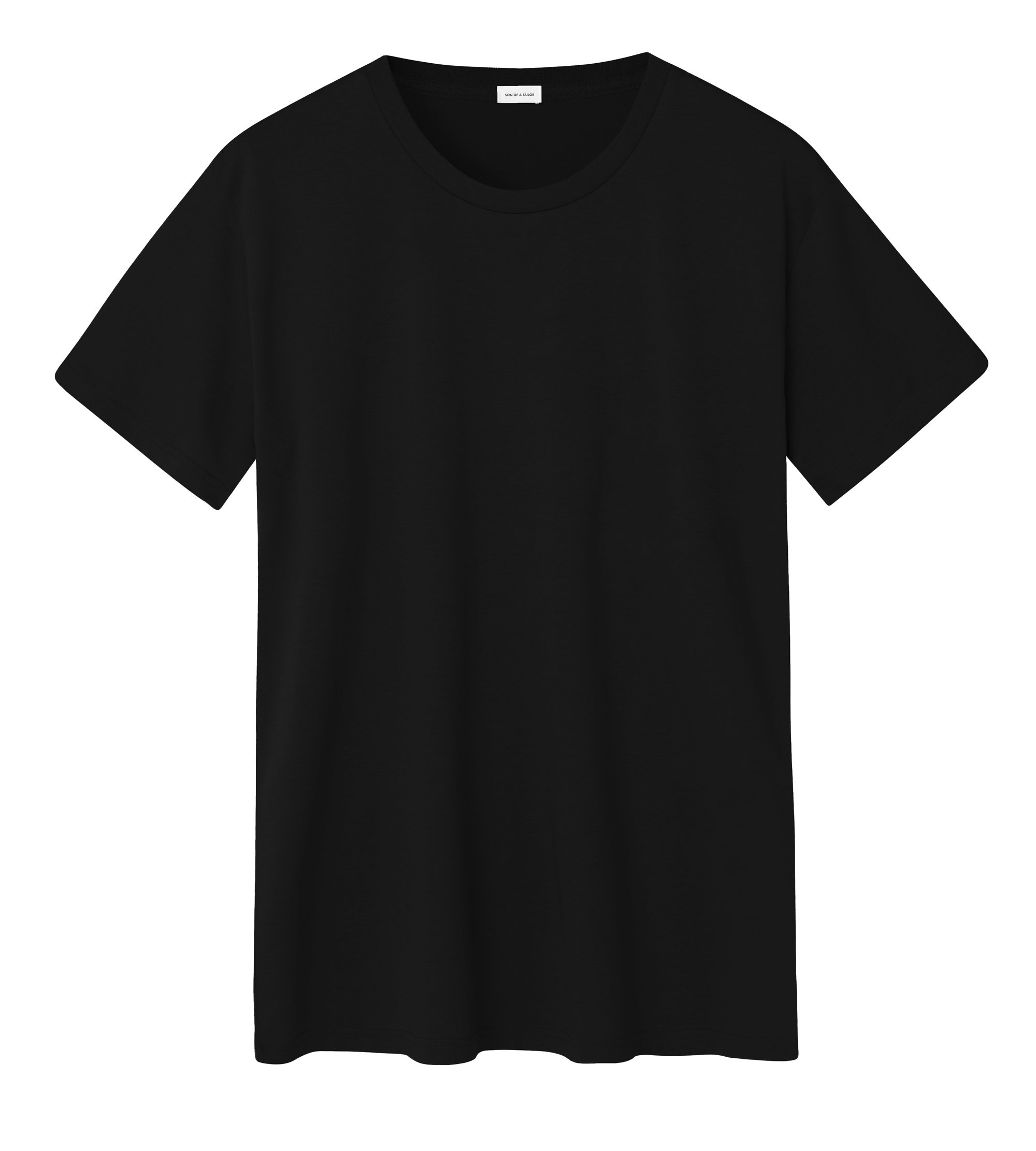 Black cotton t-shirt packshot image