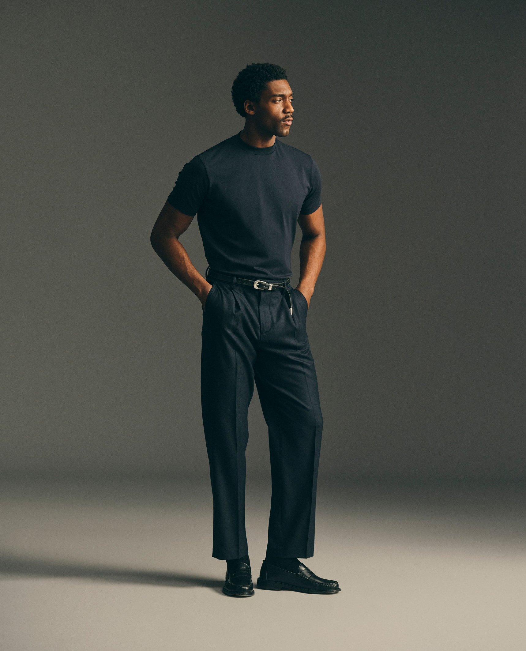 Cotton Hi-Neck T-Shirt