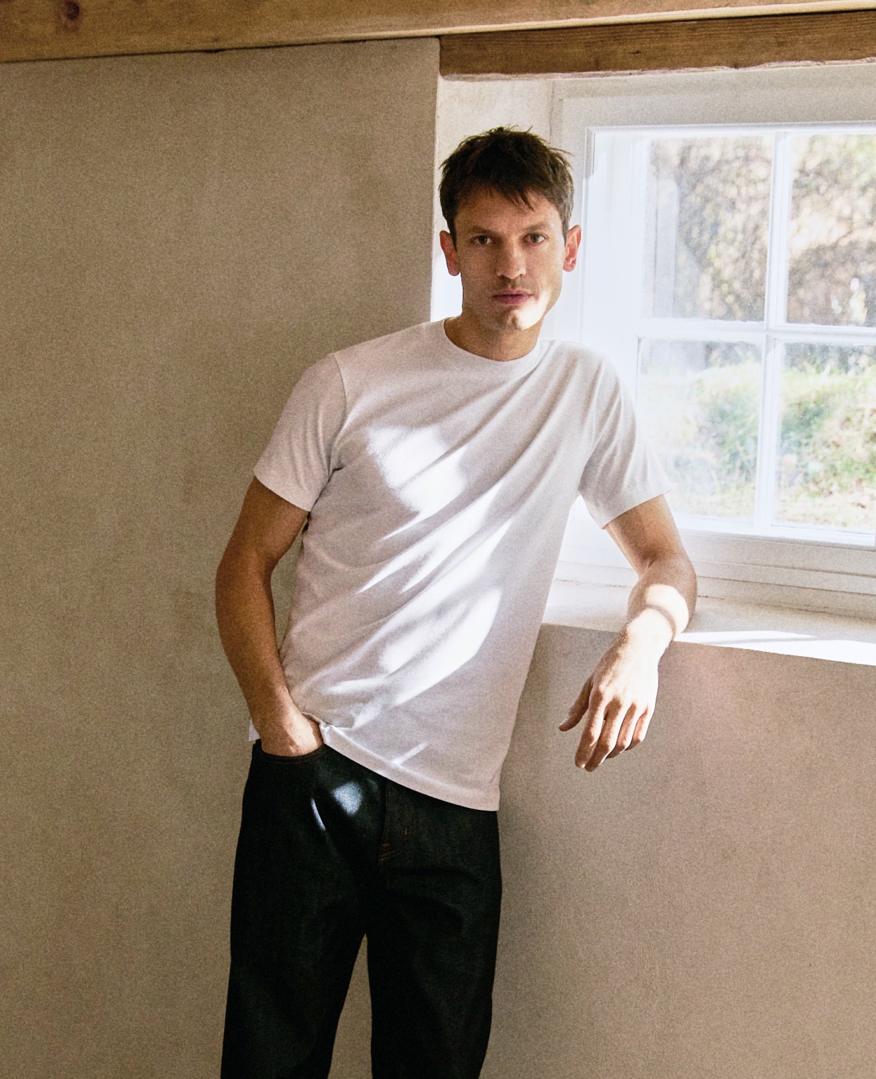 Cotton Hi-Neck T-Shirt