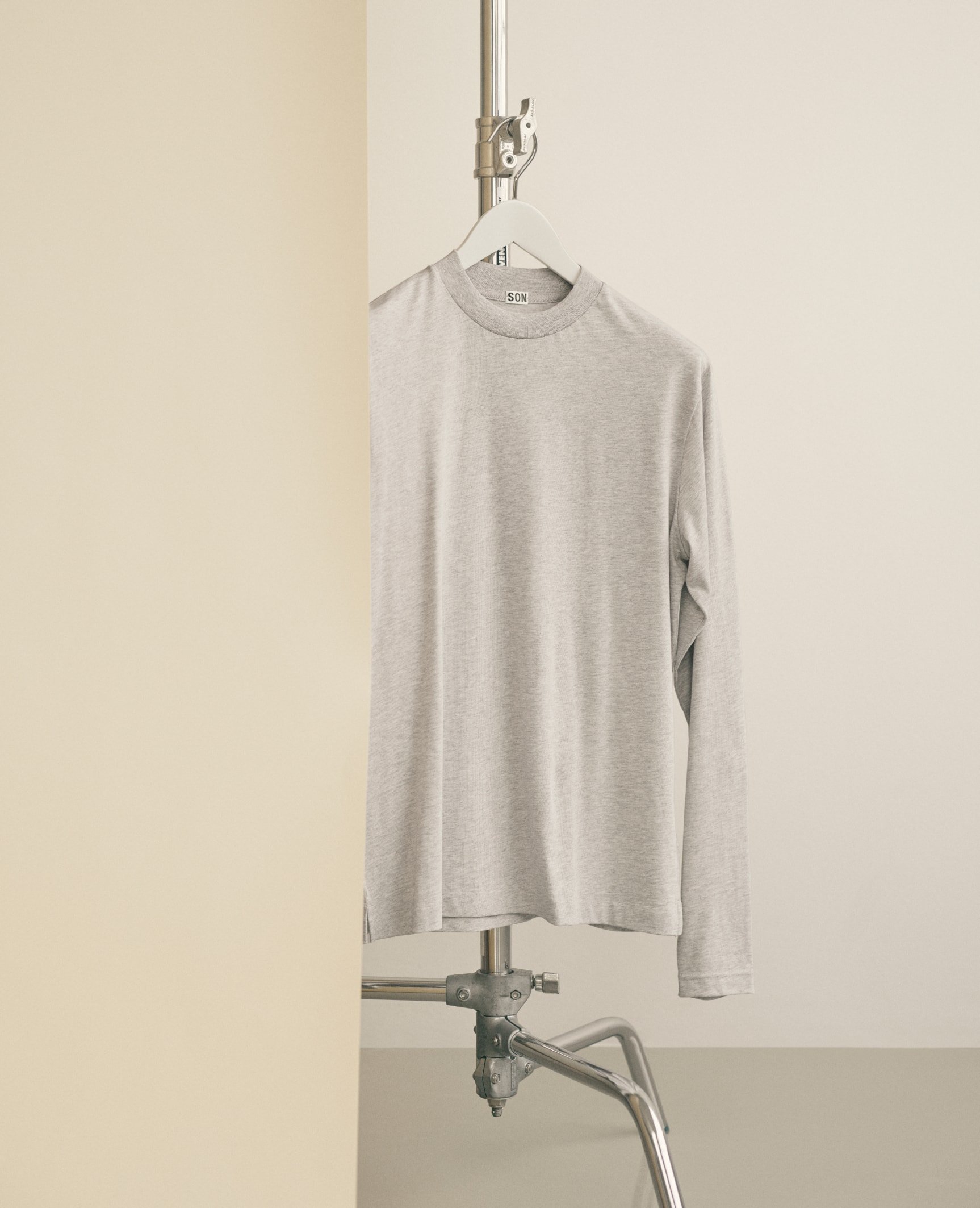 Cotton Hi-Neck T-Shirt / LS