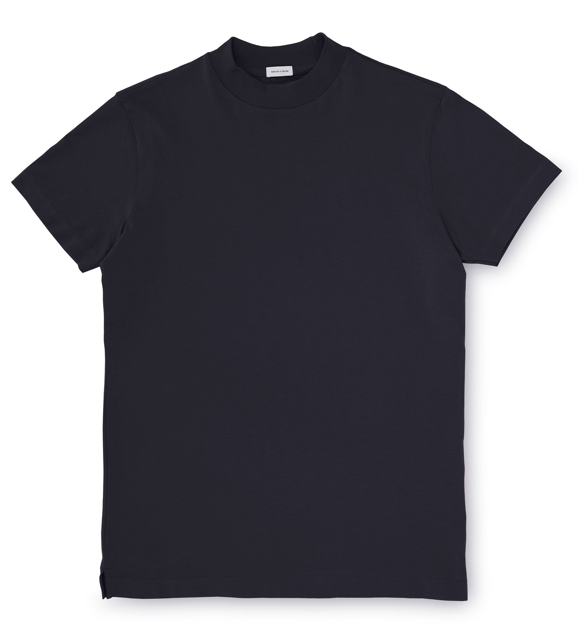 Deep blue Hi-Neck t-shirt packshot image