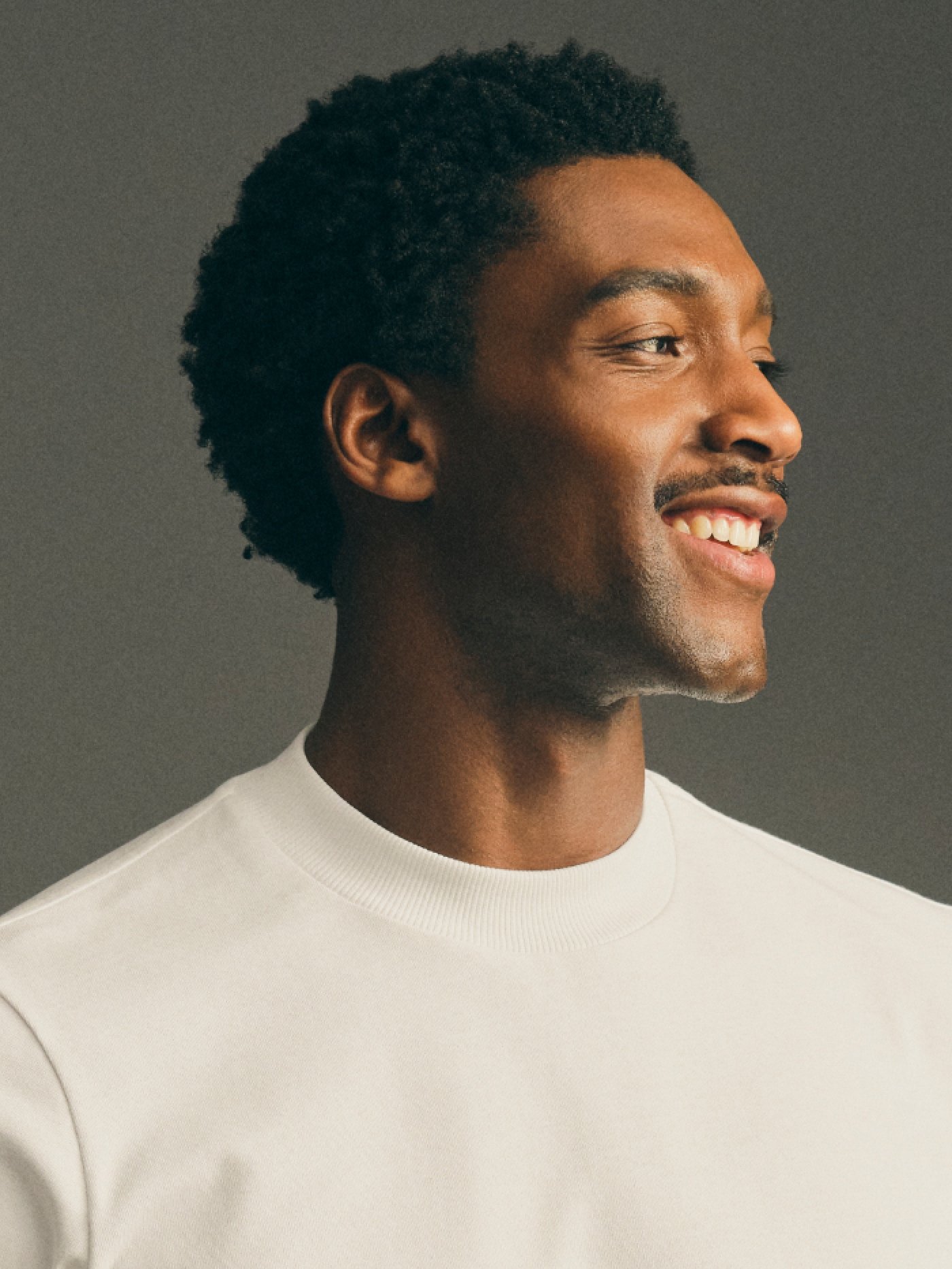 Extra Heavy Cotton Hi-Neck T-Shirt / White