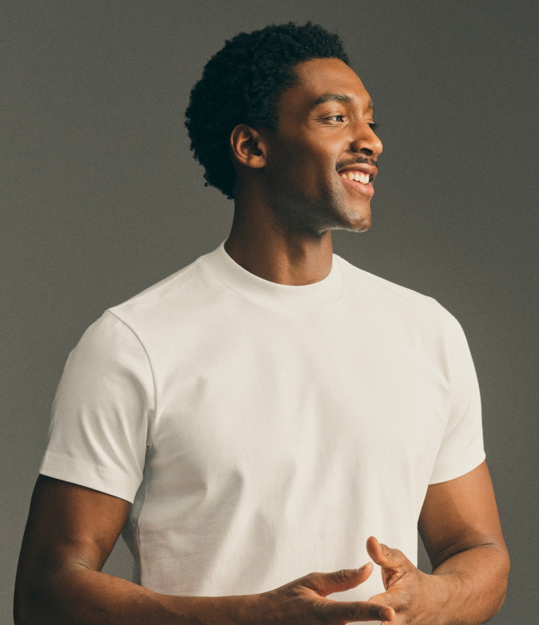 Extra Heavy Cotton Hi-Neck T-Shirt