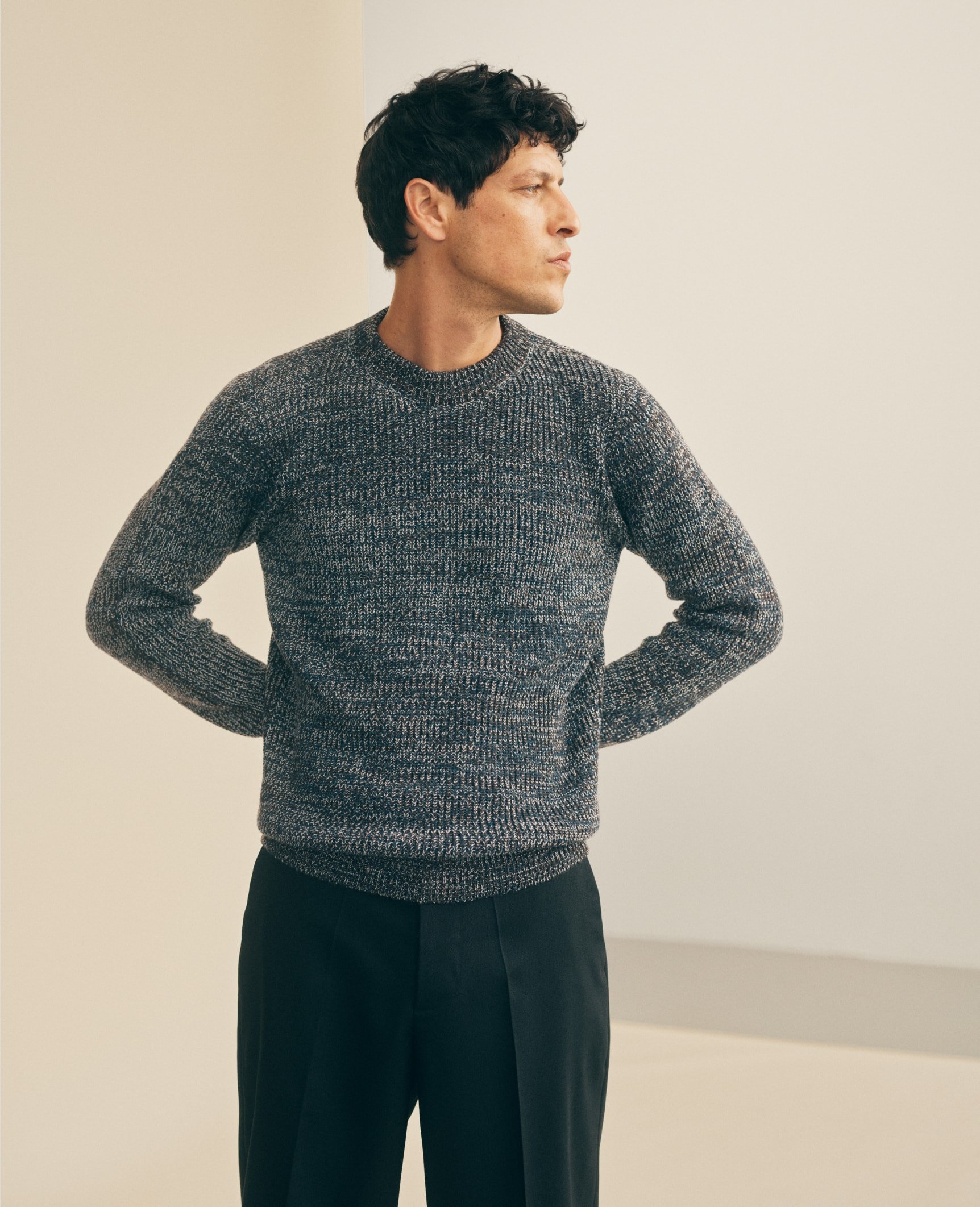Heavy Merino Sweater / Black Moon