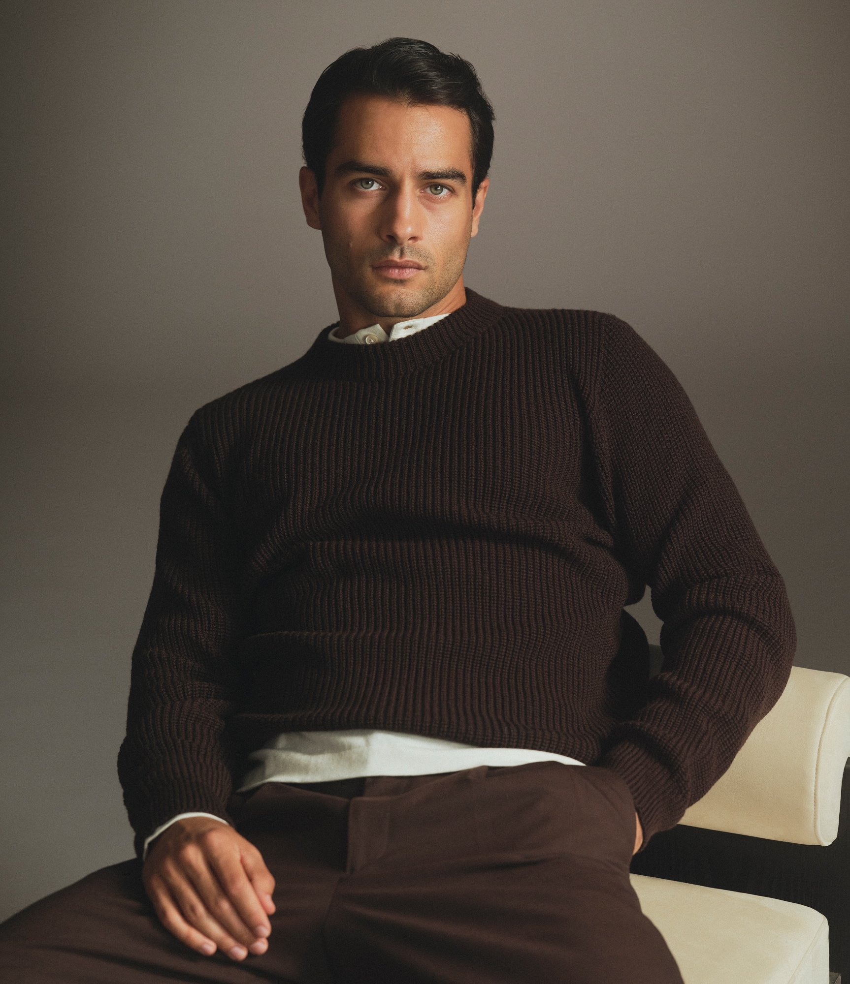 Heavy Merino Sweater / Night Brown