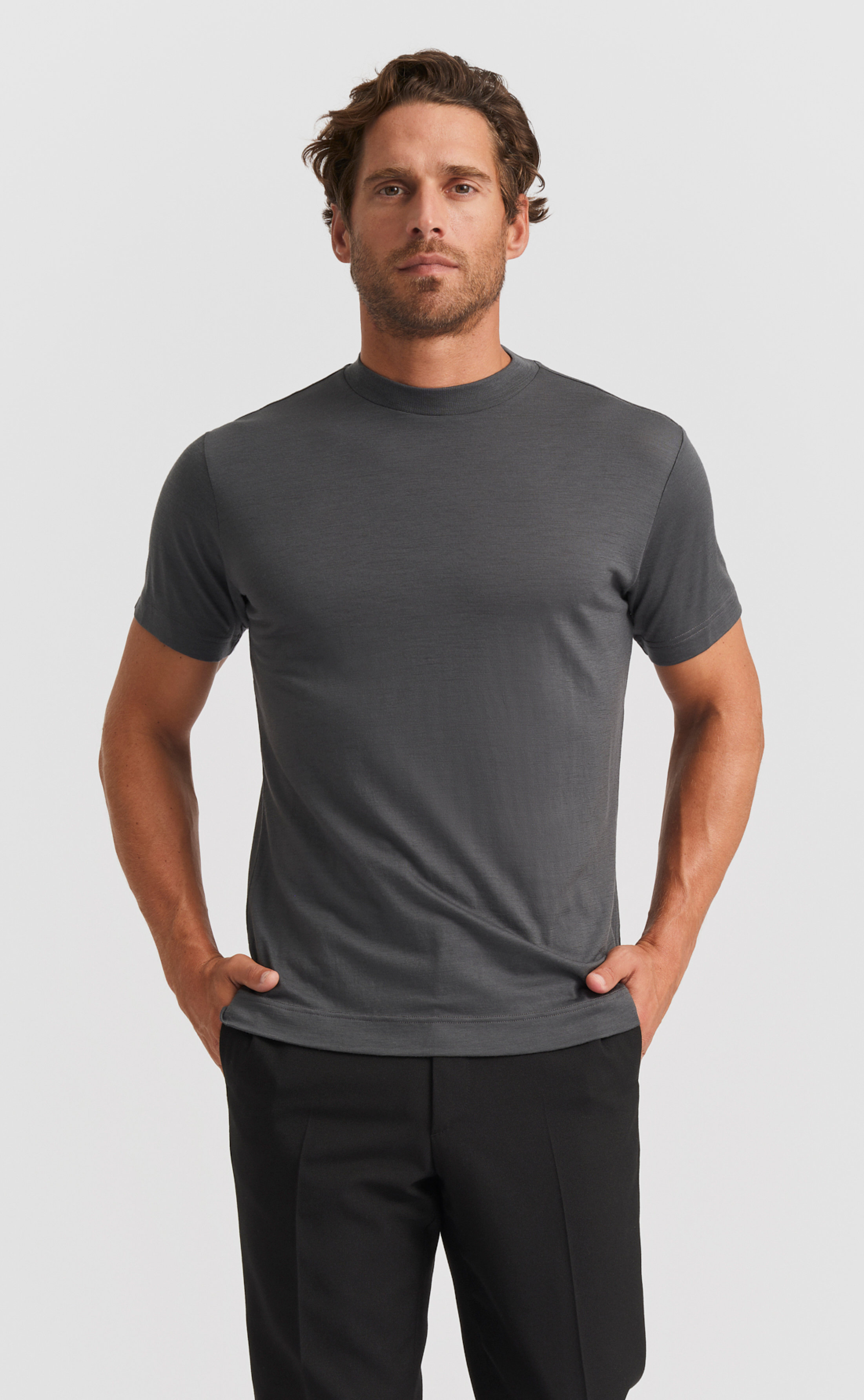 Wool Hi-Neck T-Shirt