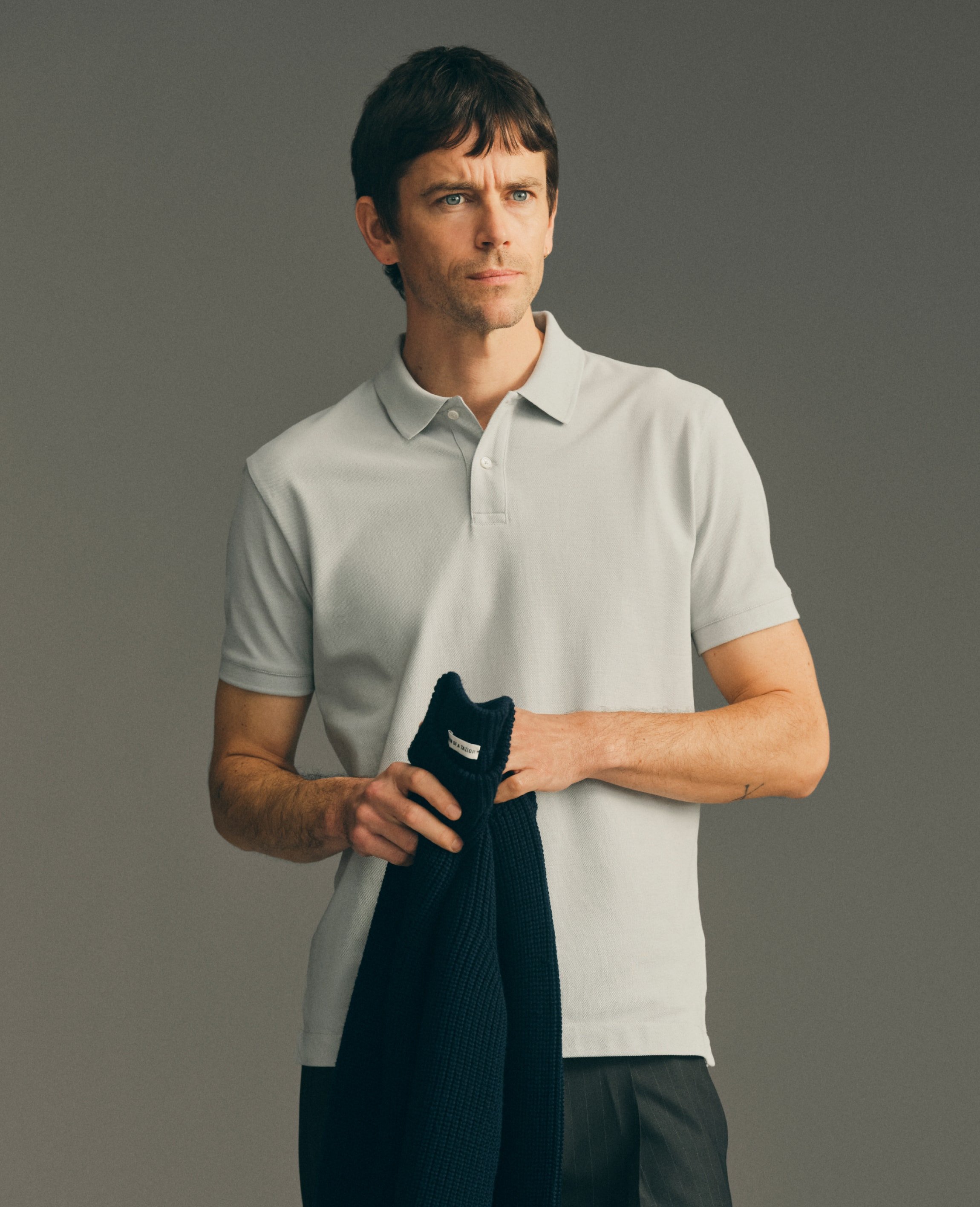 Pique Polo Shirt / Pearl Blue
