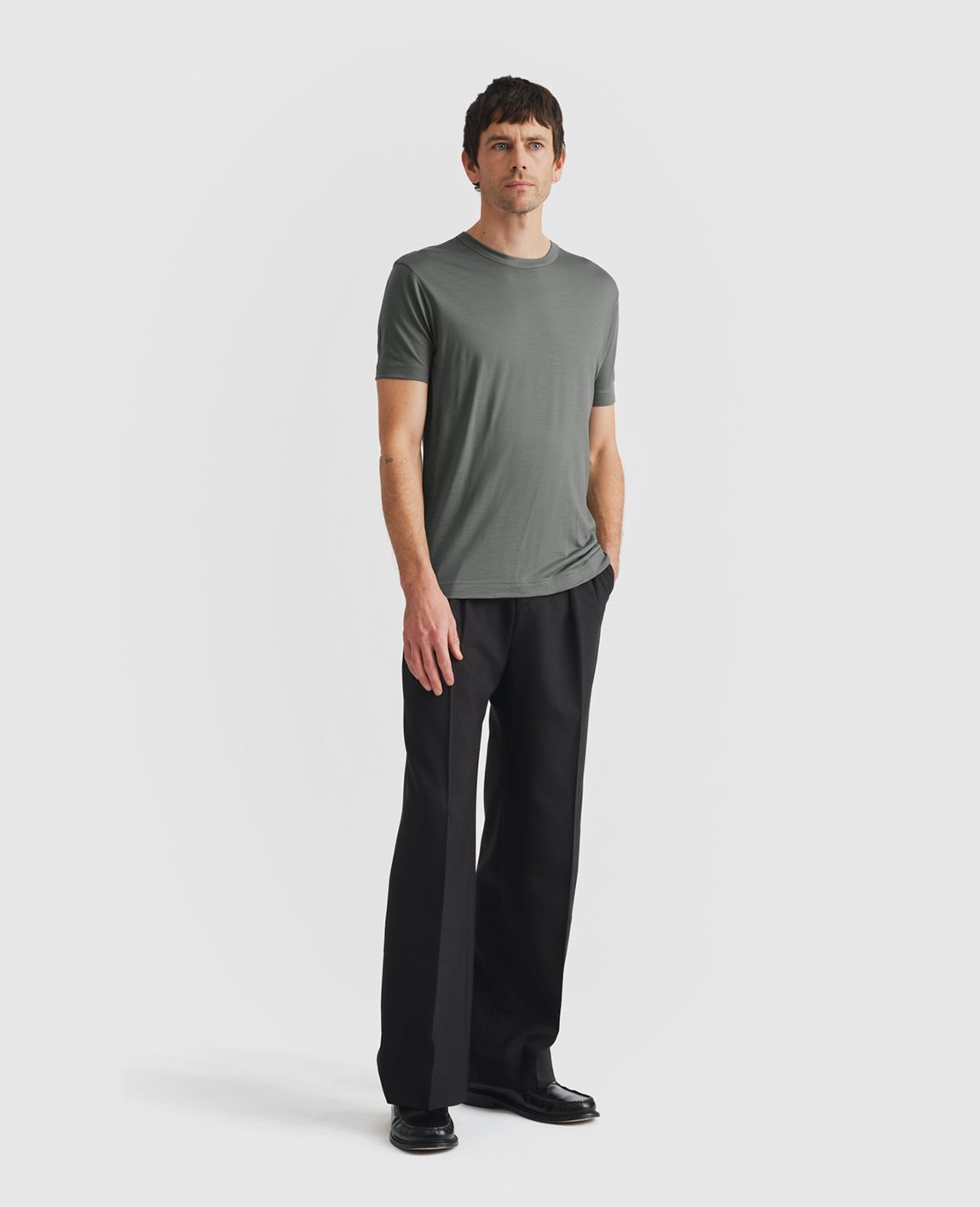 Wool T-Shirt / Castor Grey