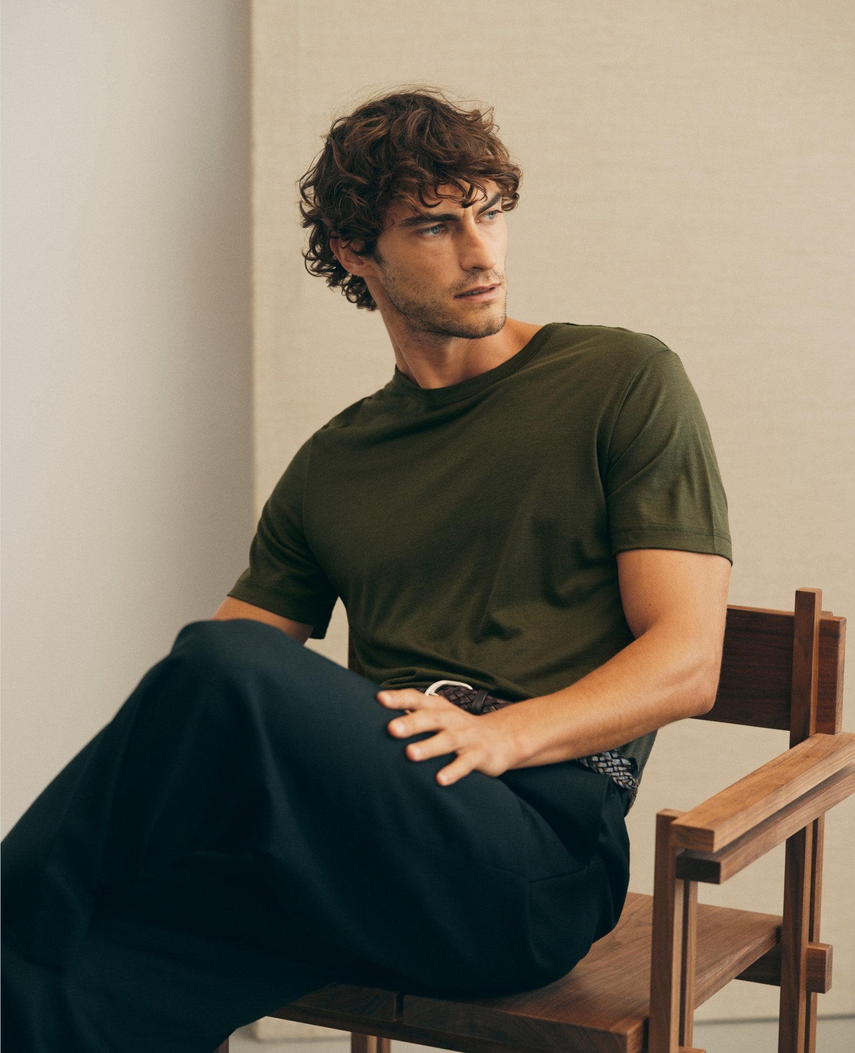 Wool T-Shirt / Forest Night