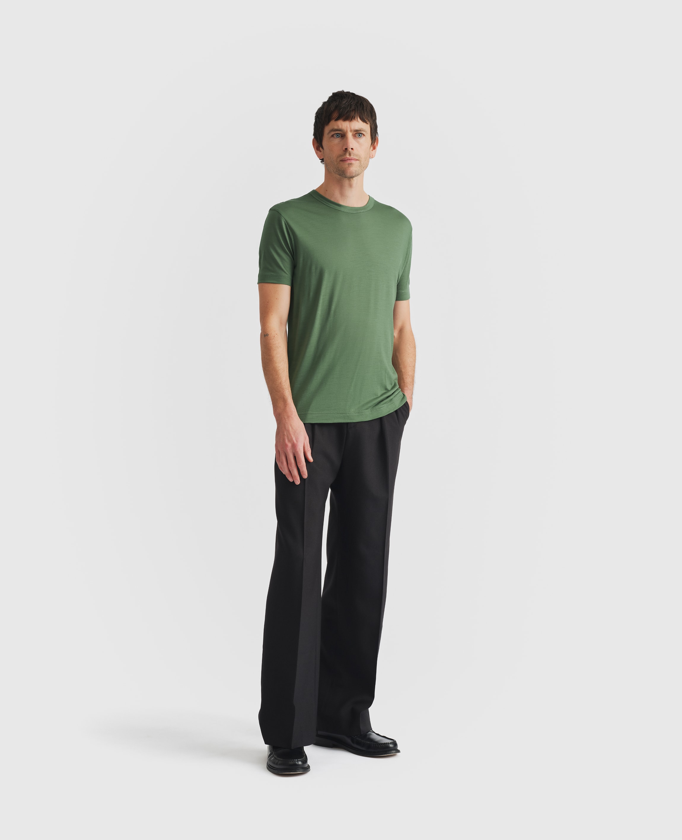 Wool T-Shirt / Hunting Green