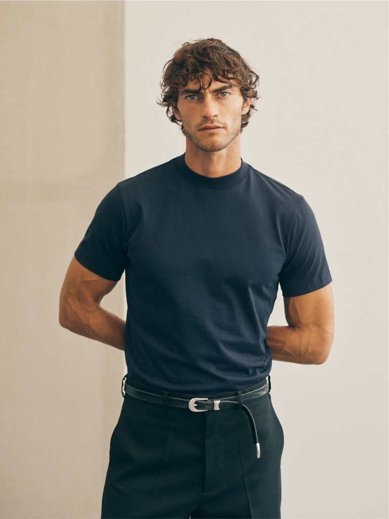 TIE-NECK TAILORED SHIRT